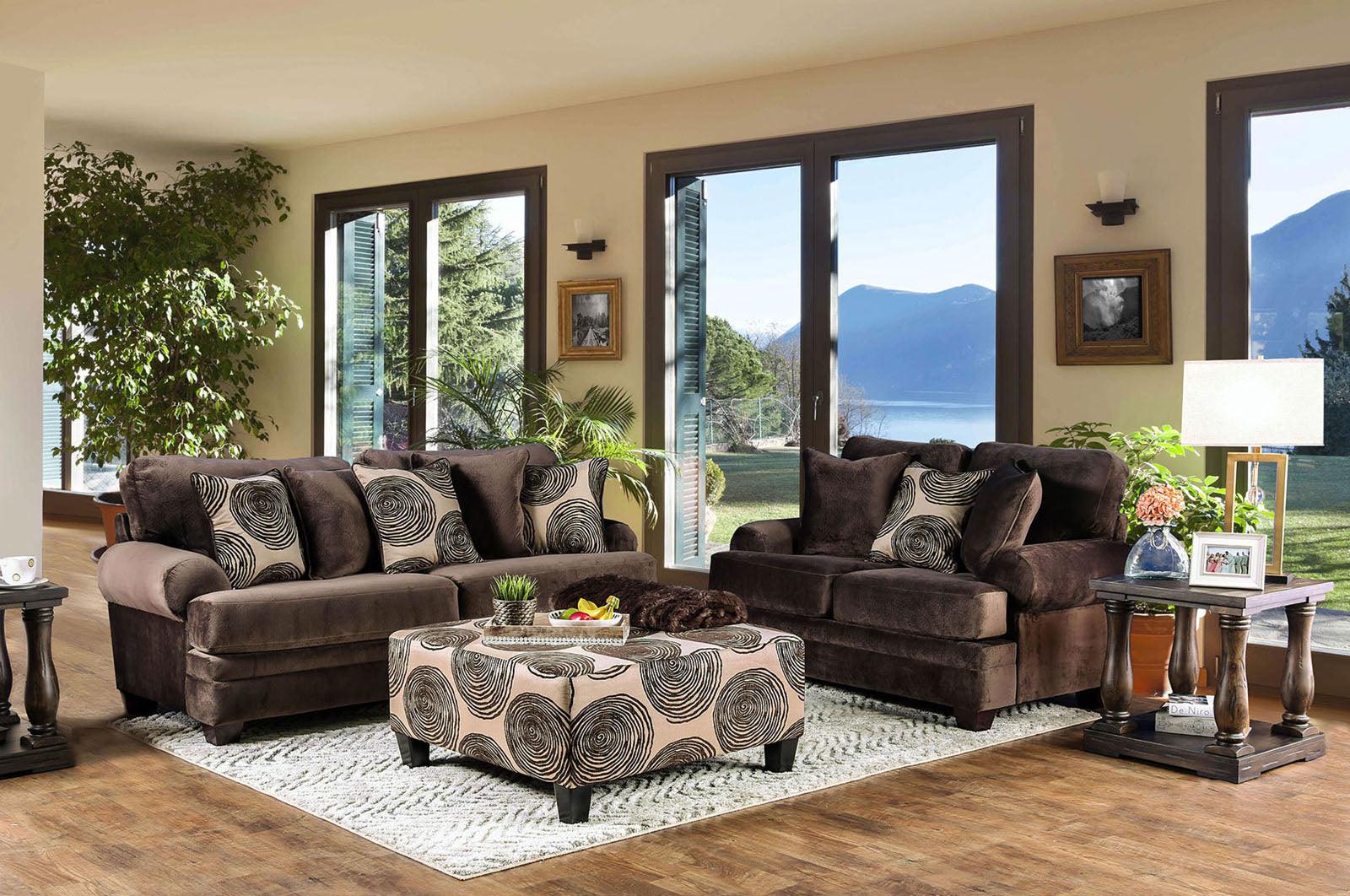 Bonaventura Brown Loveseat - Image 4