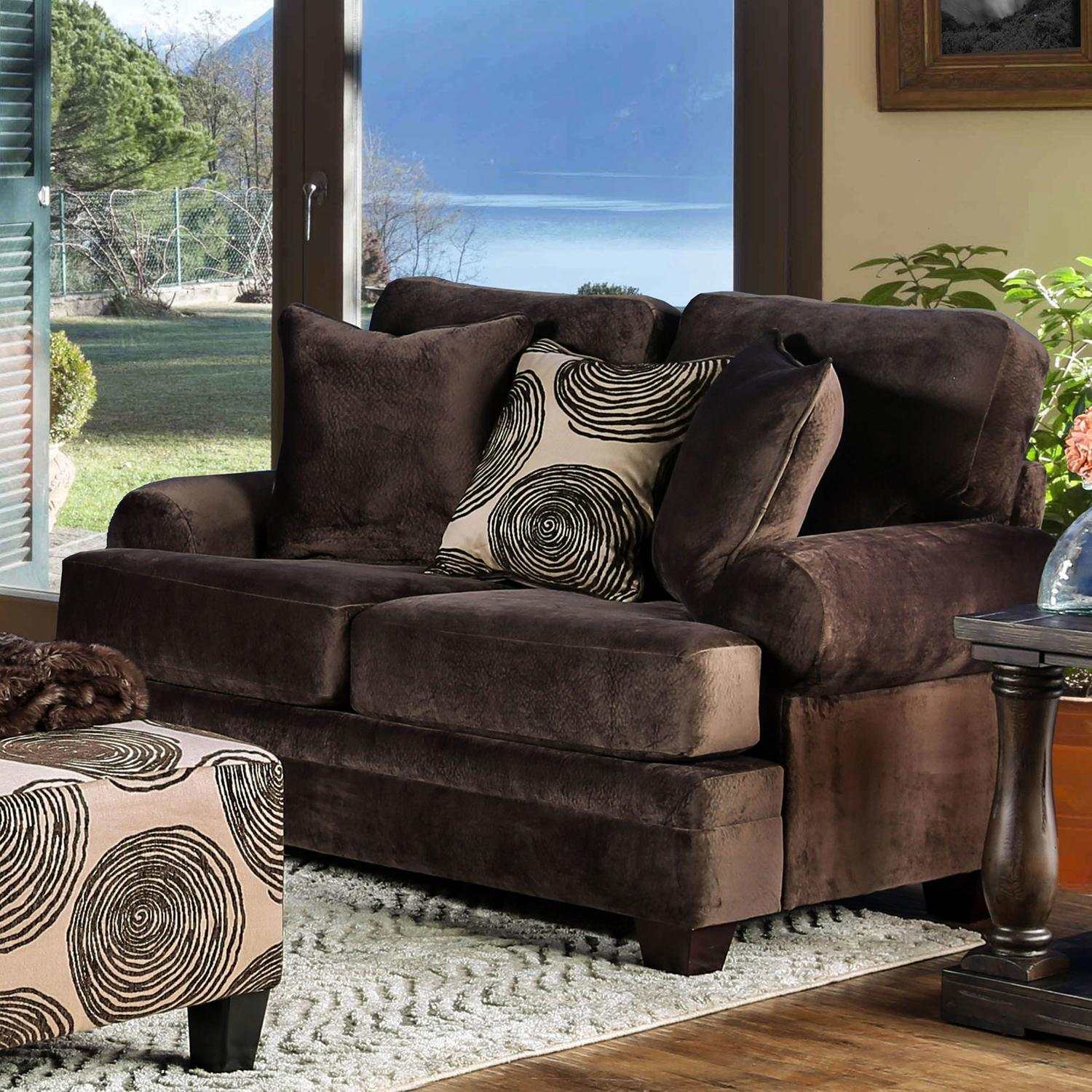 Bonaventura Brown Stationary Sofa & Loveseat - Image 3