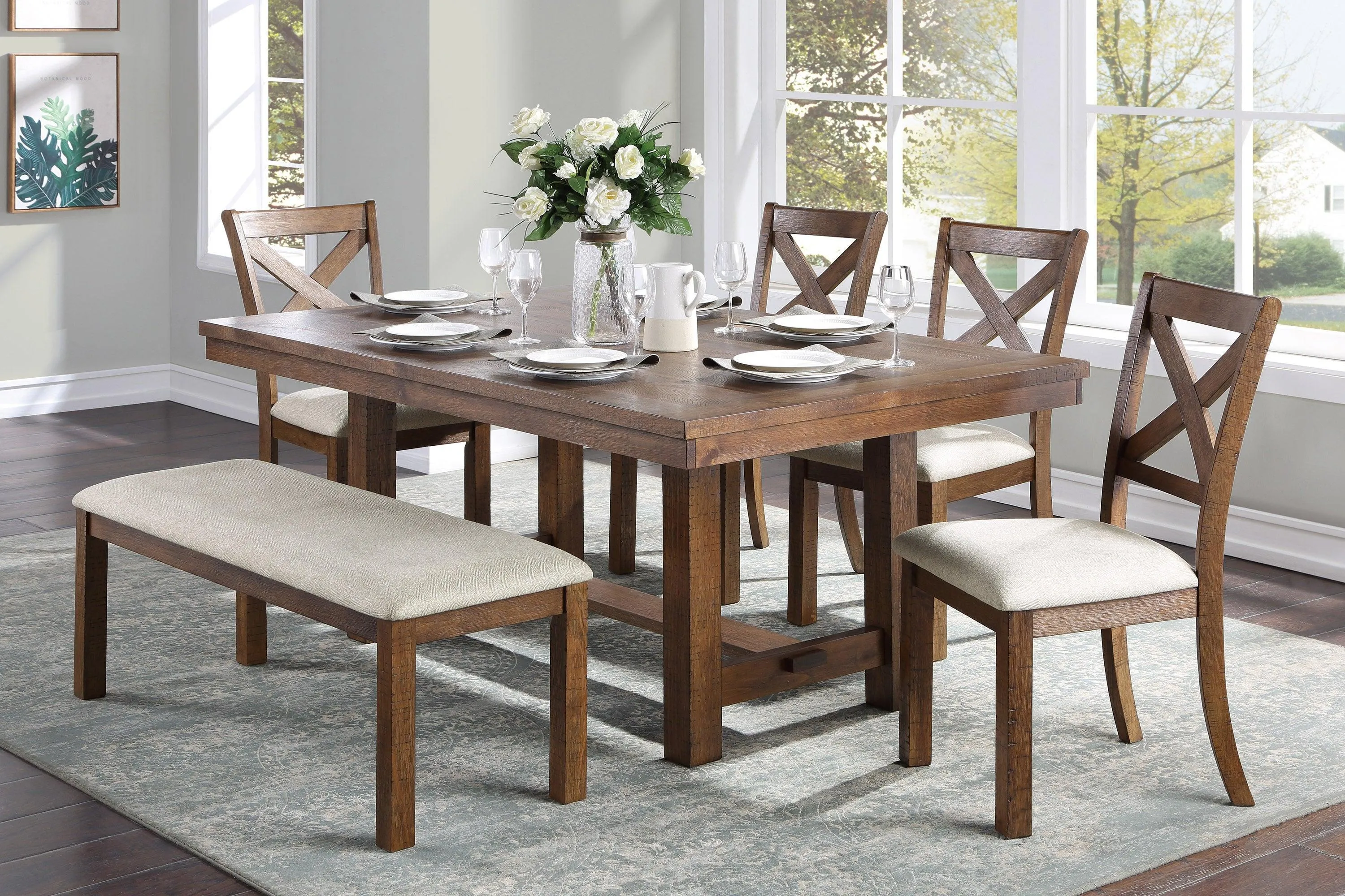 Bonner Brown Dining Bench - Image 2