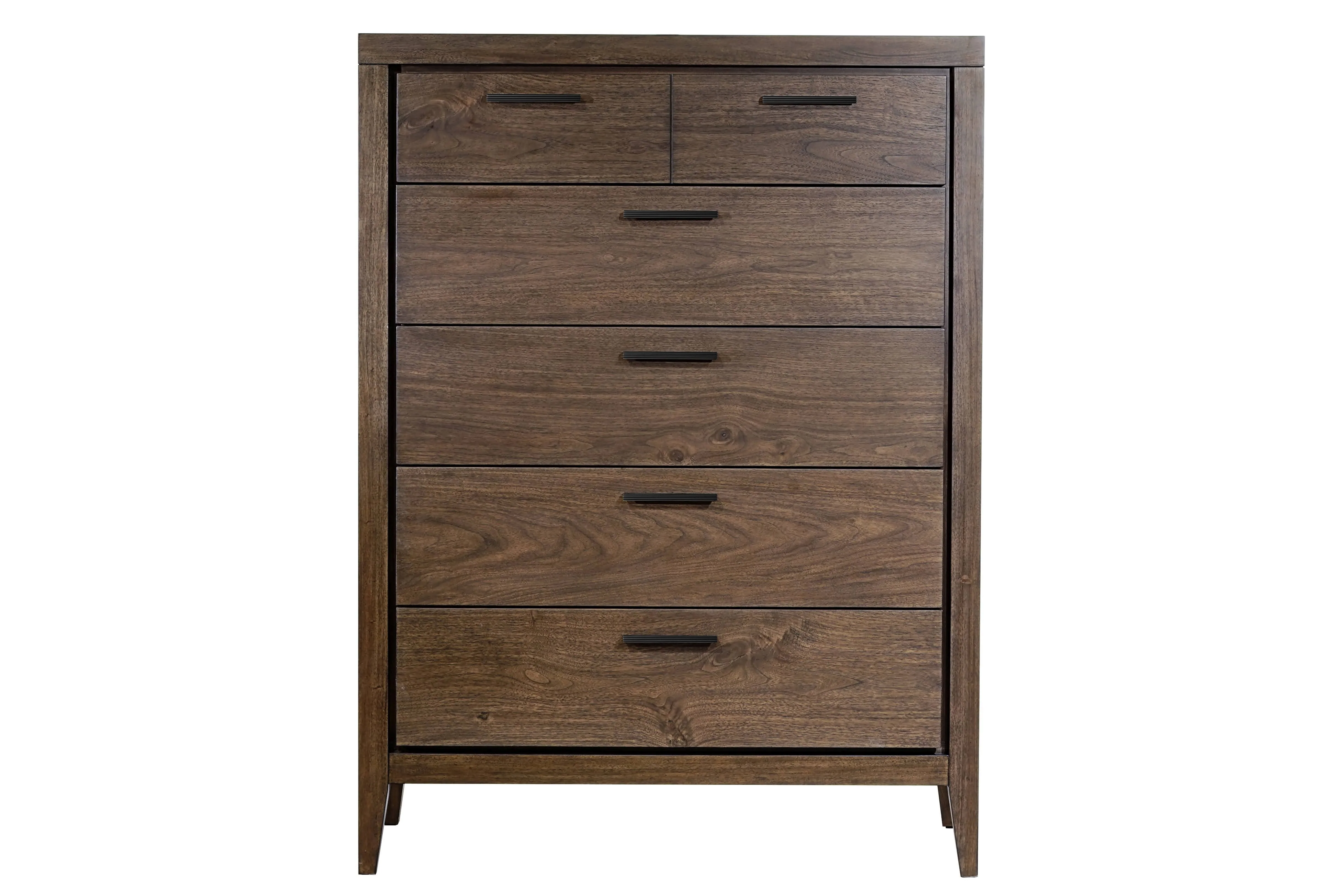 Boracay Five Drawer Walnut Chest in Wild Oats Brown - Image 2