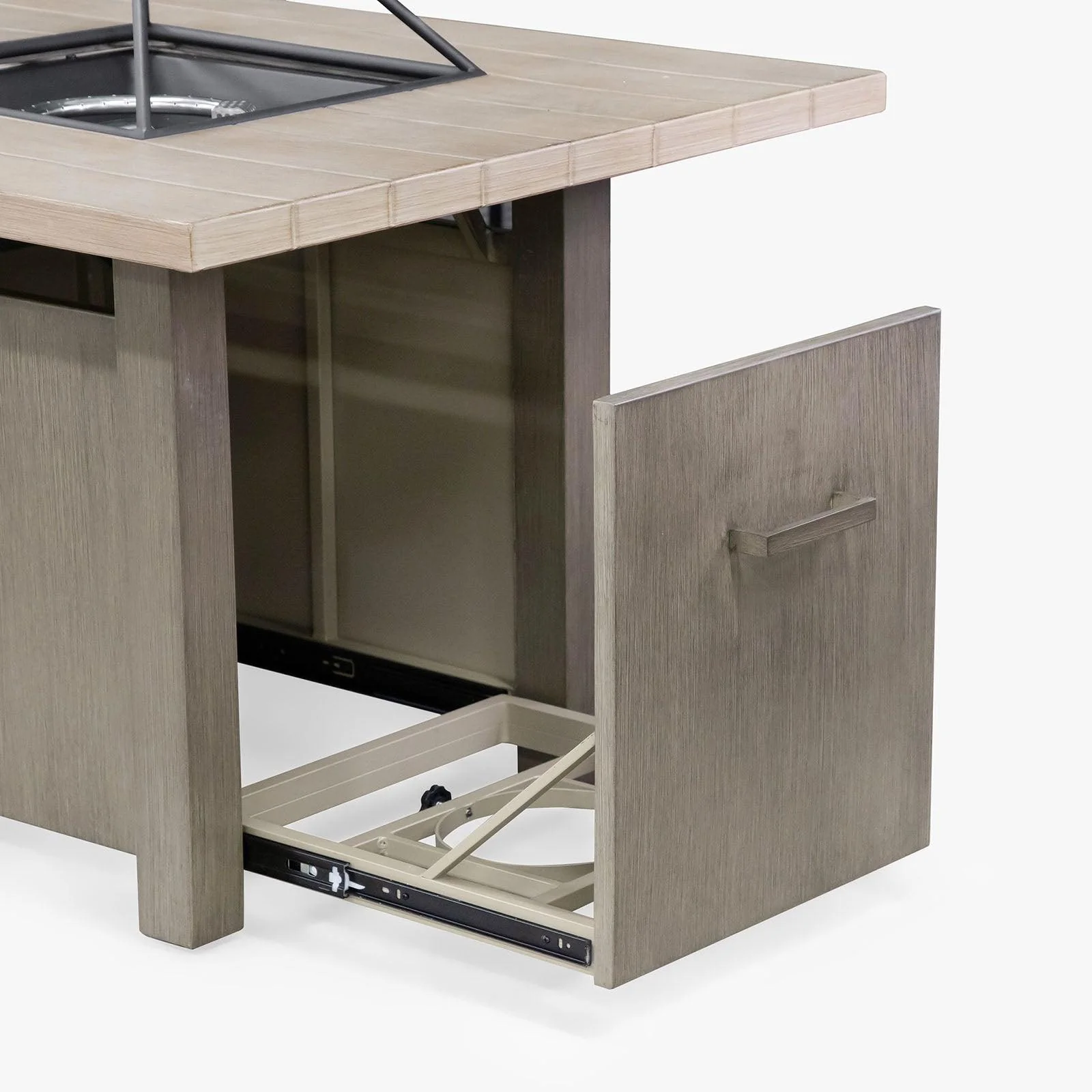 Bordeaux Brown Dining Table w/ Fire Pit & Cooler - Image 3