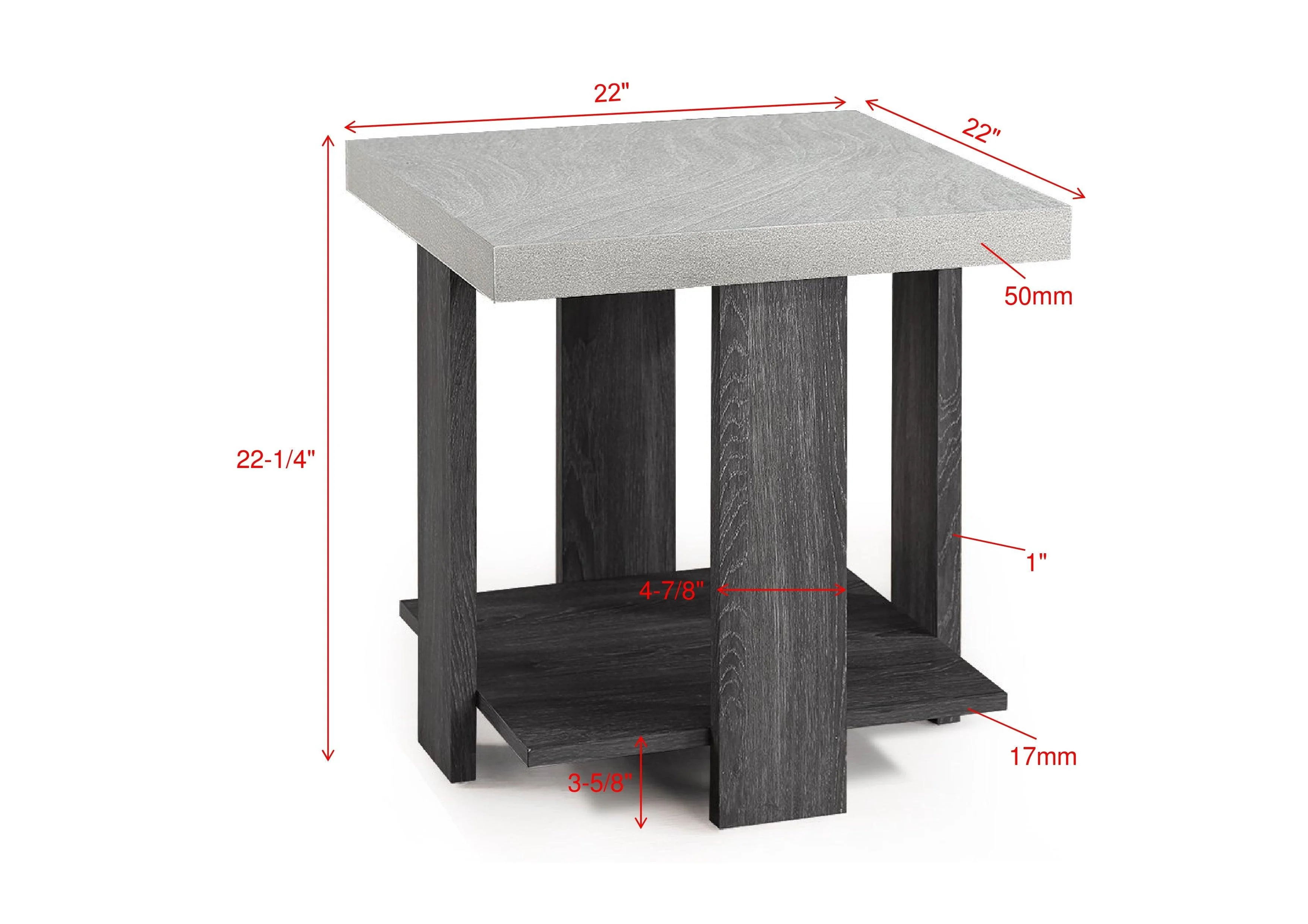 Boris Light Gray 3-Piece Coffee Table Set - Image 6