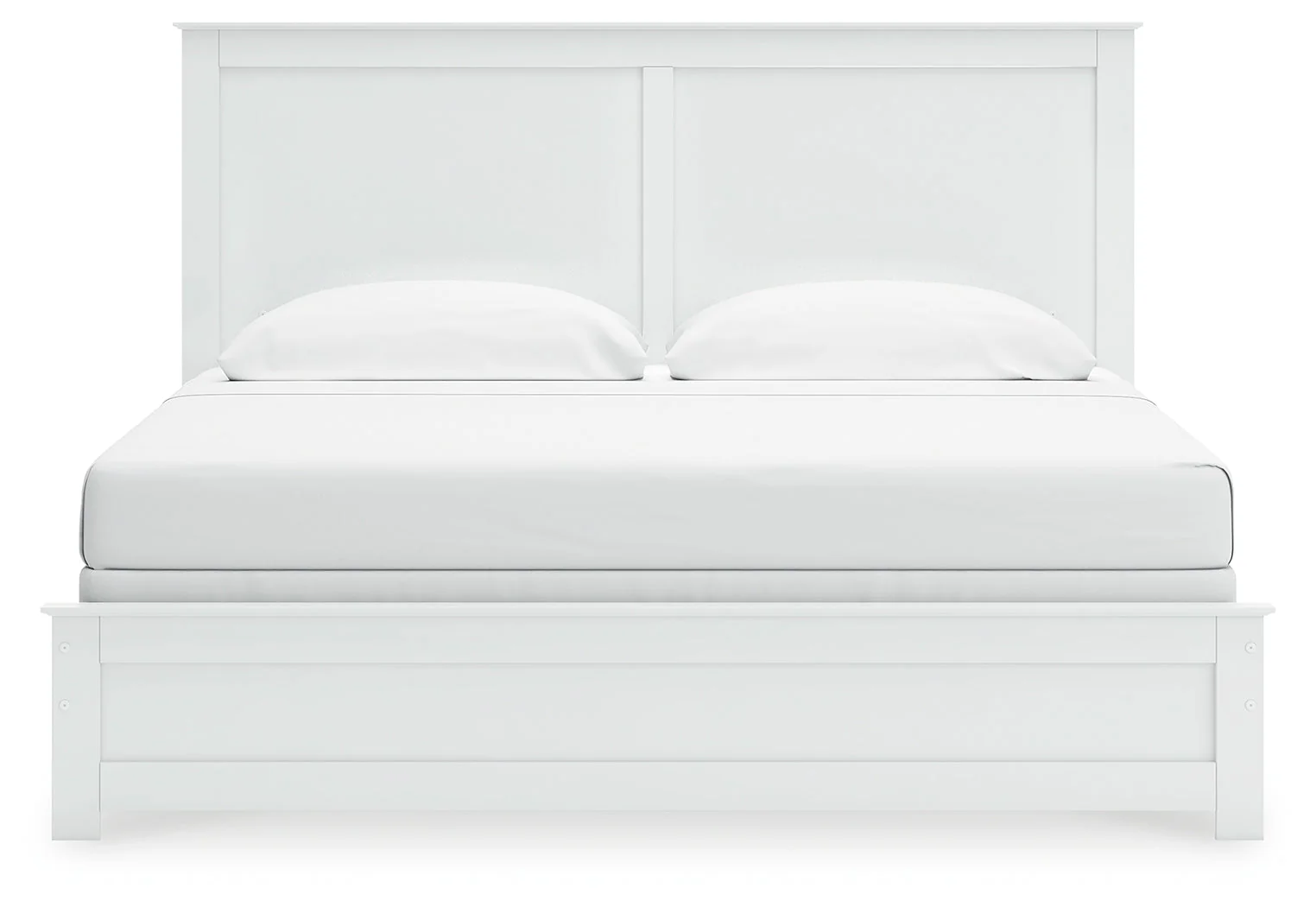 Bostwick Shoals King Panel Bed with Mirrored Dresser, Chest and 2 Nightstands in White - Image 13