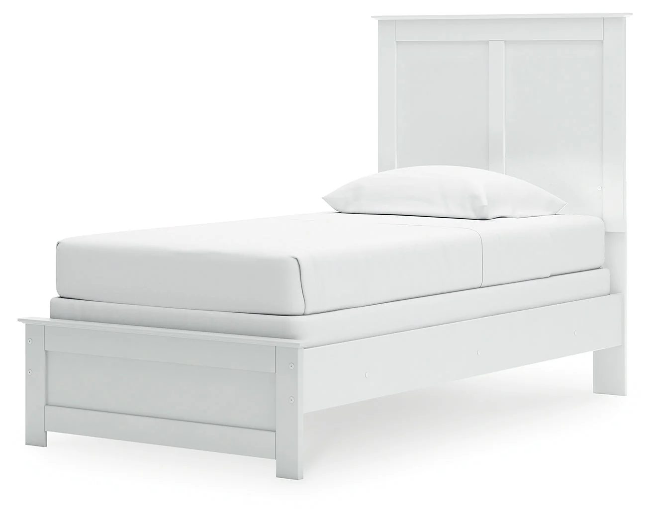 Bostwick Shoals Twin Panel Bed with Mirrored Dresser and Nightstand in White - Image 15