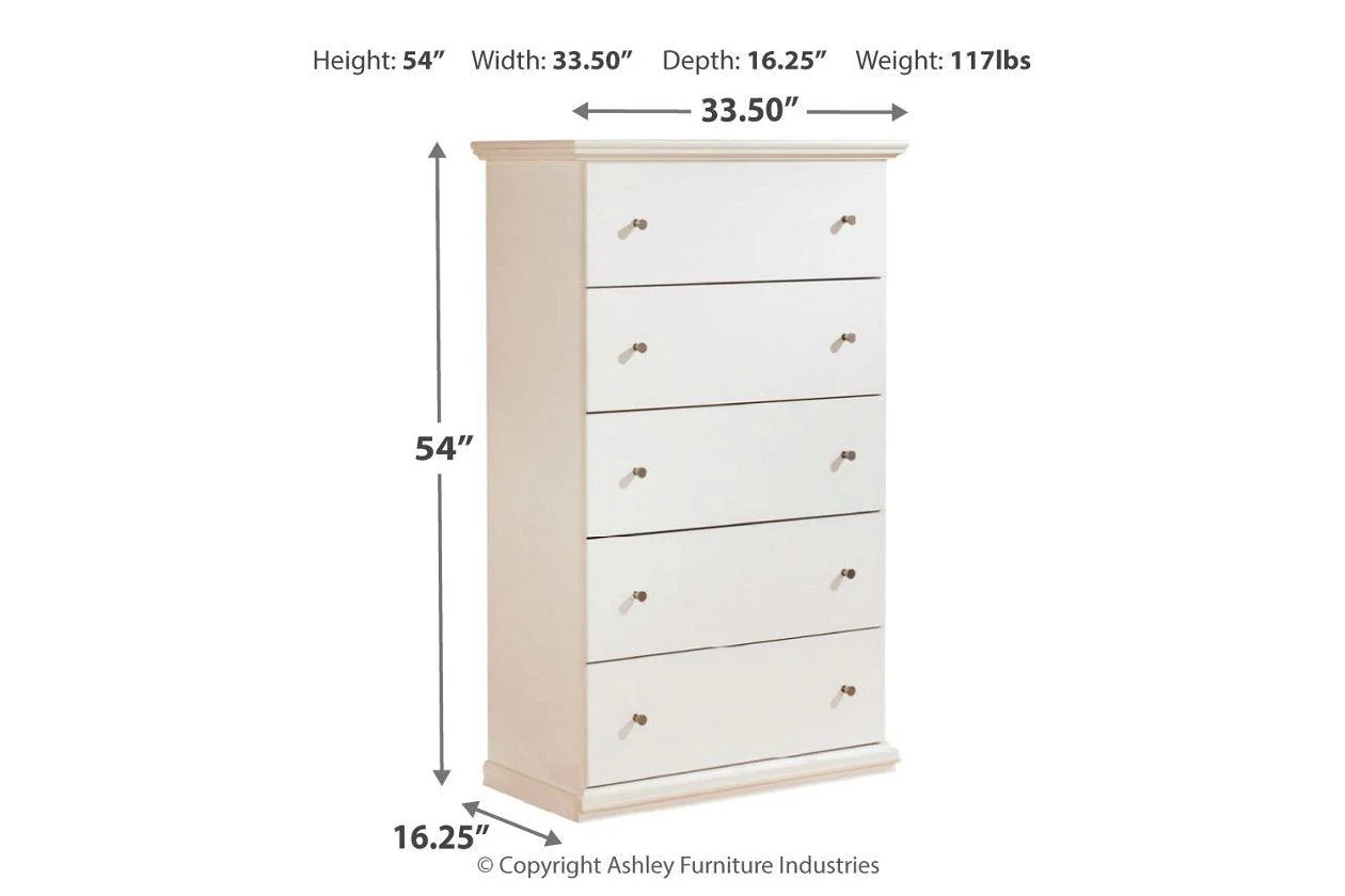 Bostwick Shoals White Chest of Drawers - Image 3