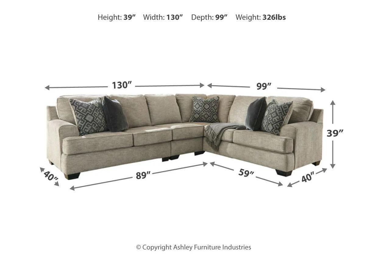 Bovarian Stone 3-Piece Right Arm Facing (RAF) Sectional - Image 4