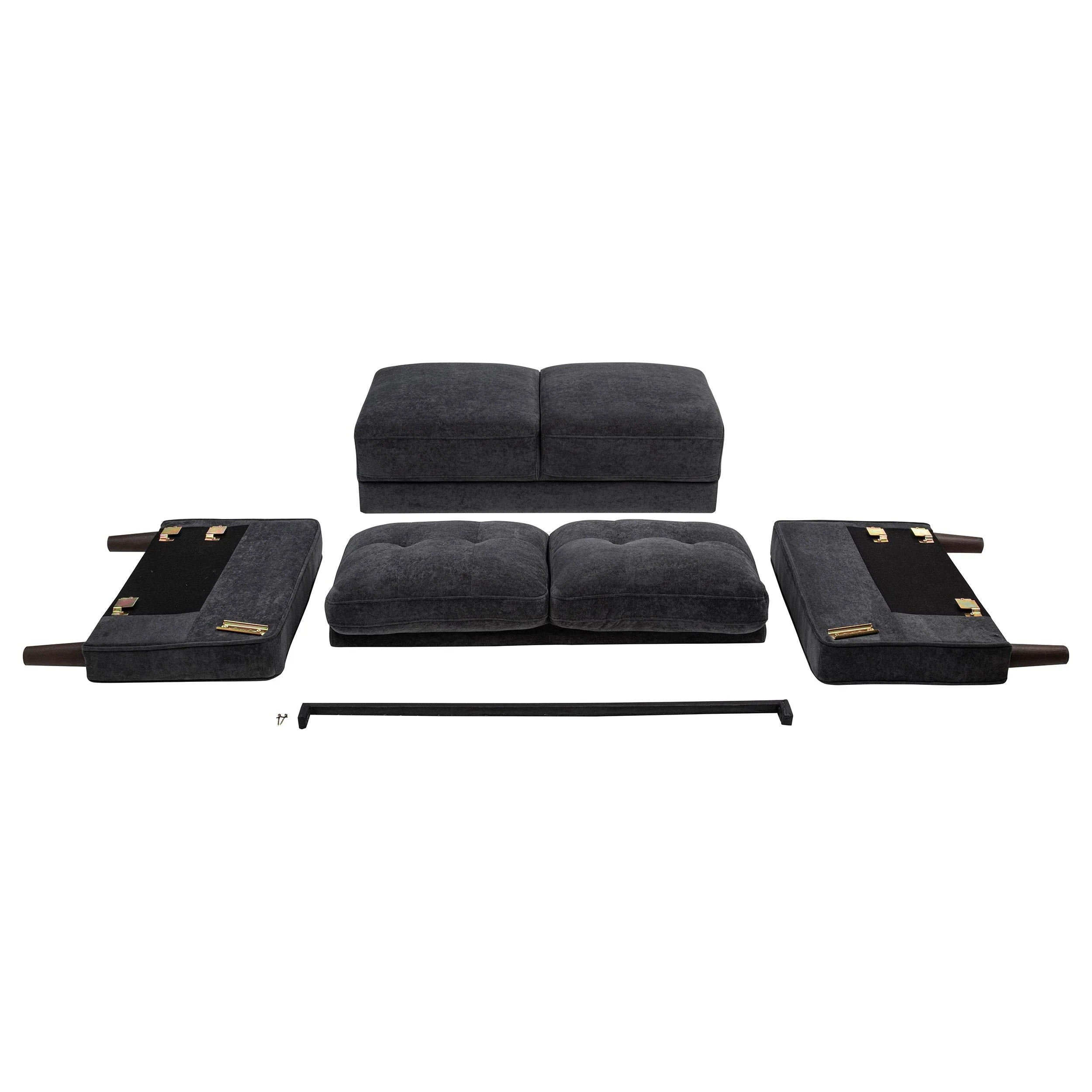 Bowen II 2-piece Steel Grey Fabric Upholstered Track Arm Sofa Set - Image 10