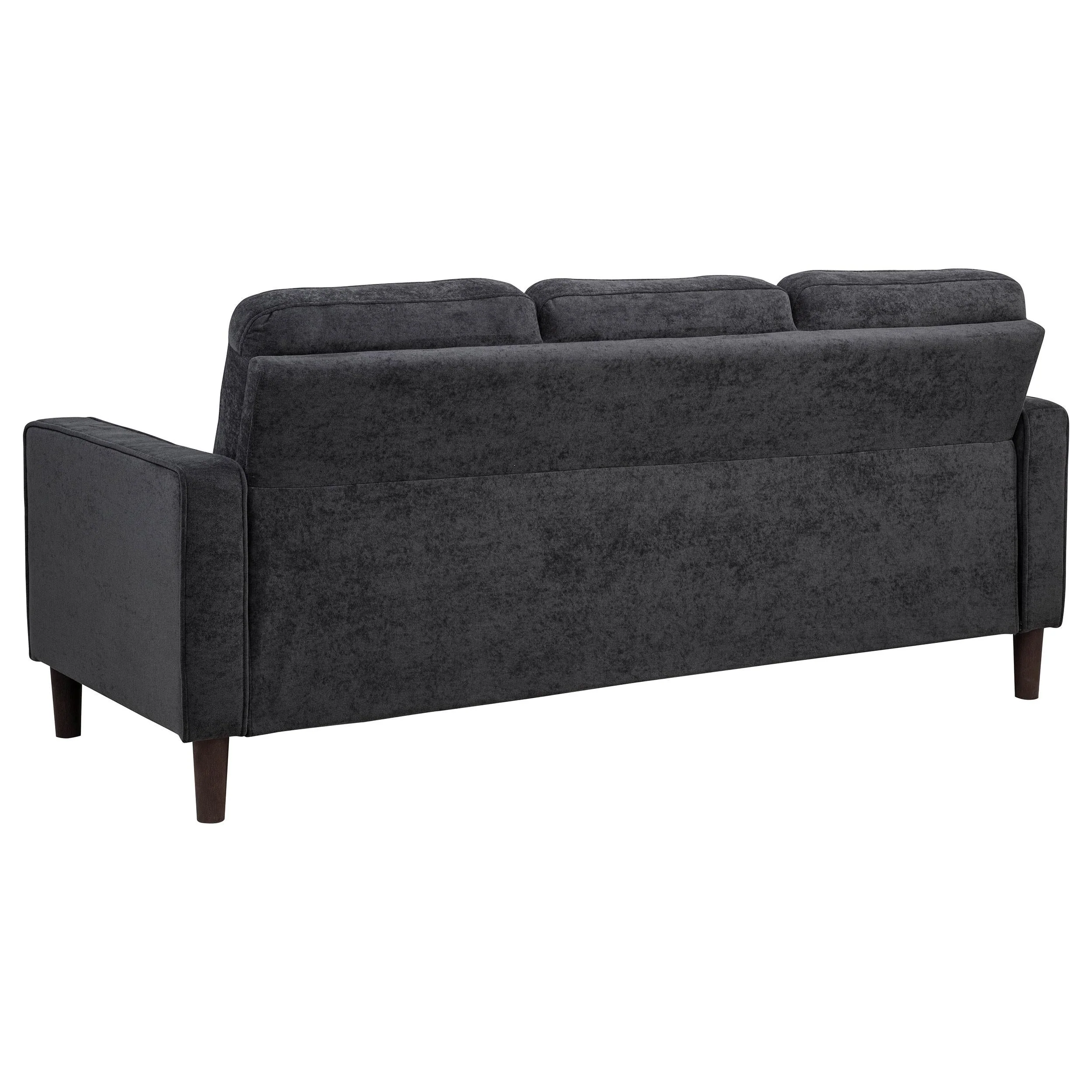 Bowen II 2-piece Steel Grey Fabric Upholstered Track Arm Sofa Set - Image 4