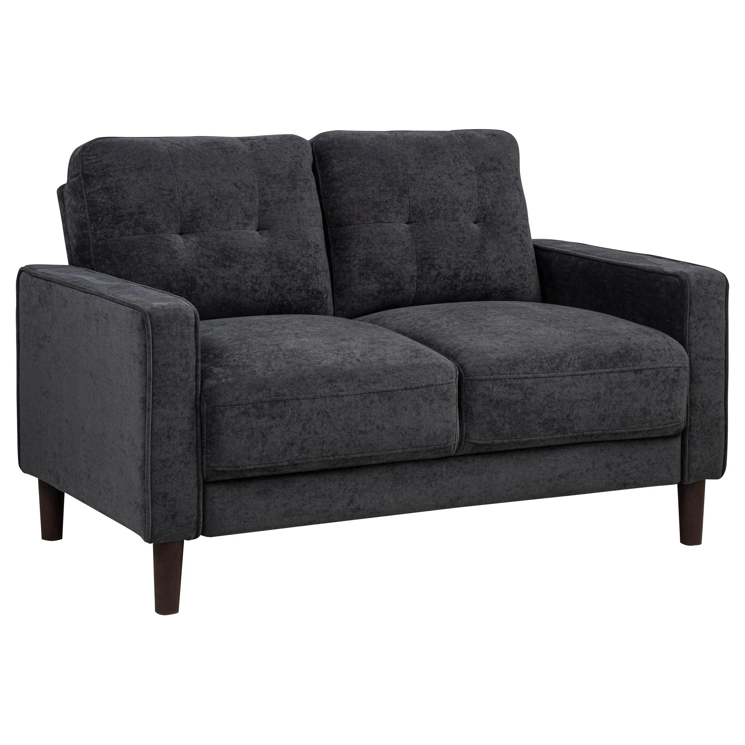 Bowen II 2-piece Steel Grey Fabric Upholstered Track Arm Sofa Set - Image 6