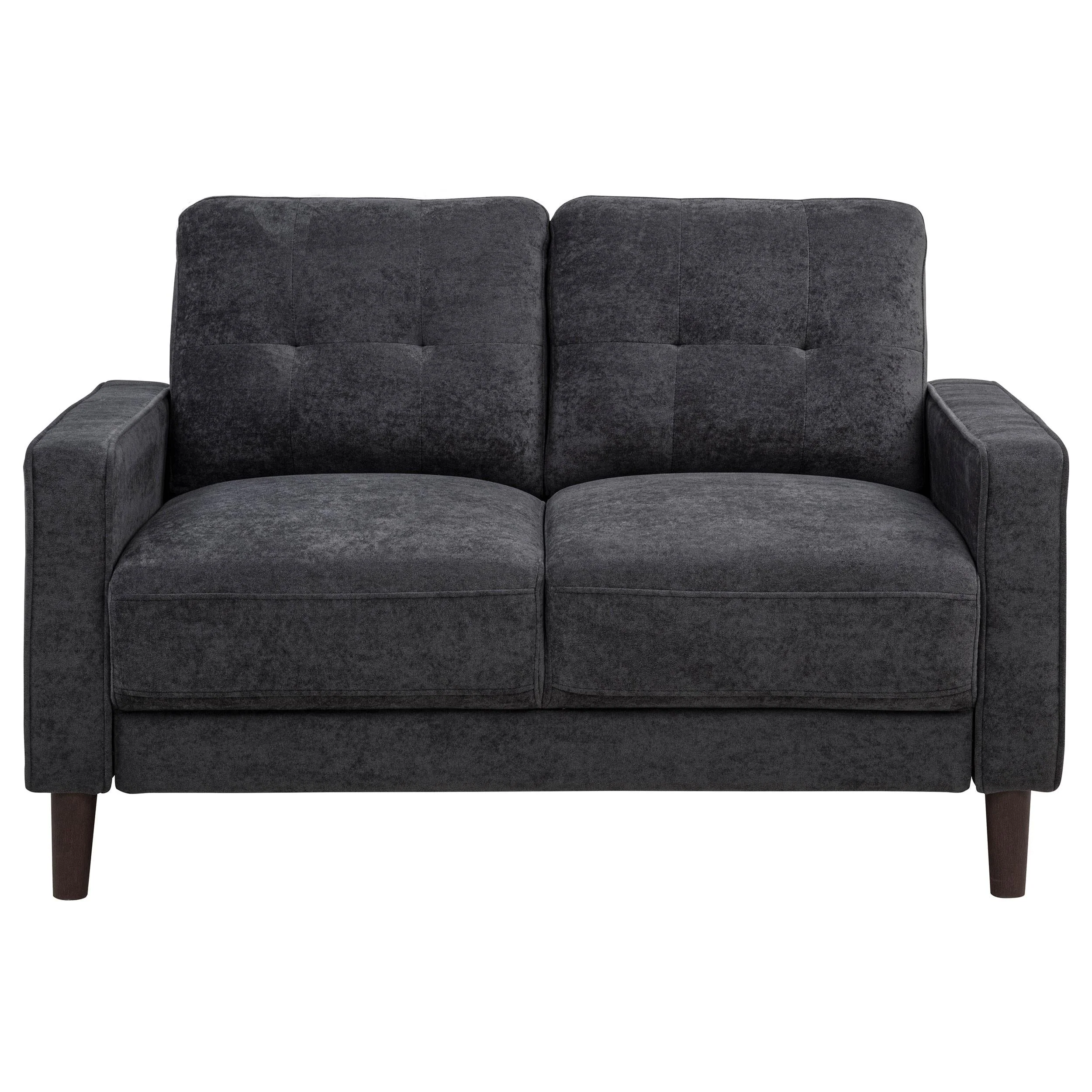 Bowen II 2-piece Steel Grey Fabric Upholstered Track Arm Sofa Set - Image 7