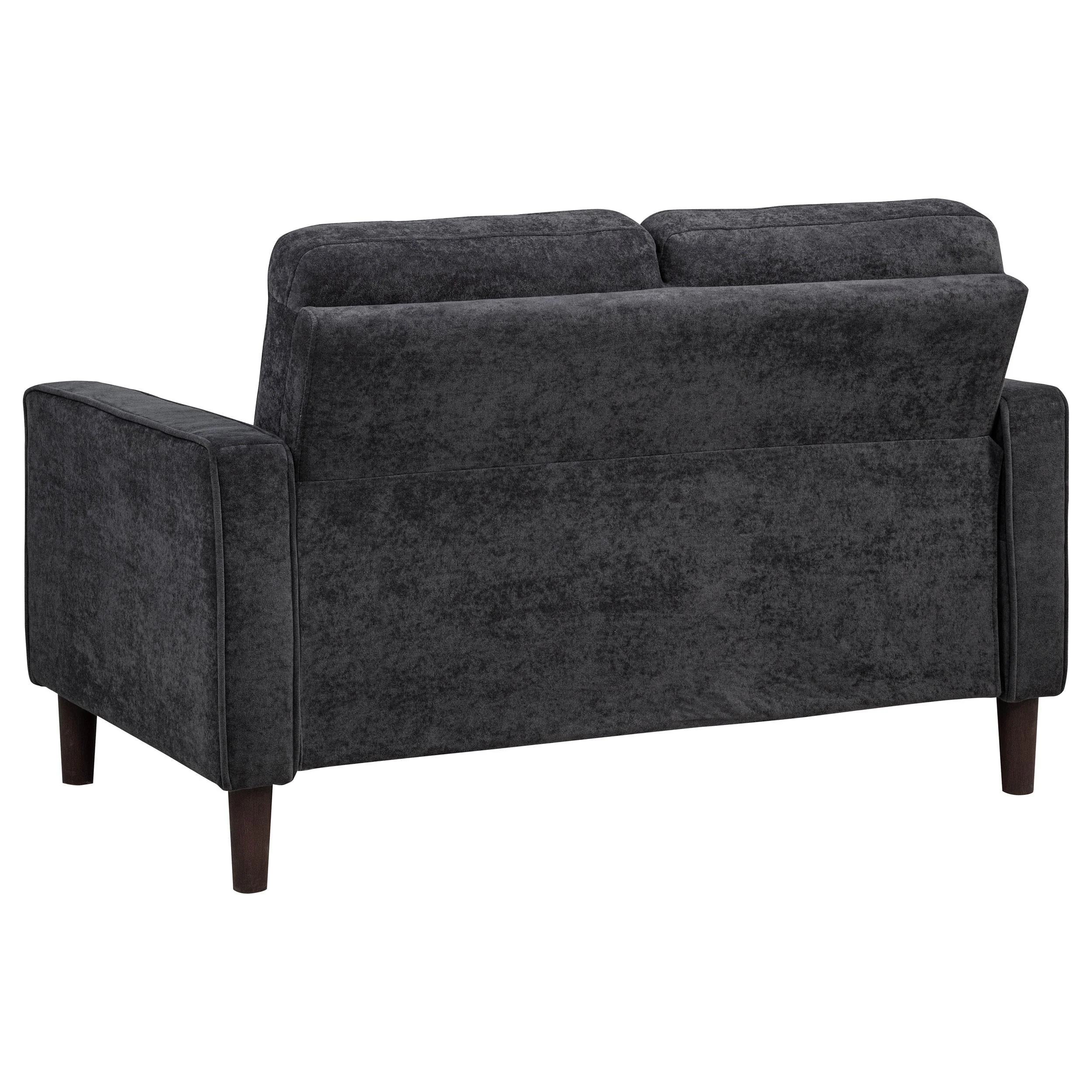 Bowen II 2-piece Steel Grey Fabric Upholstered Track Arm Sofa Set - Image 8