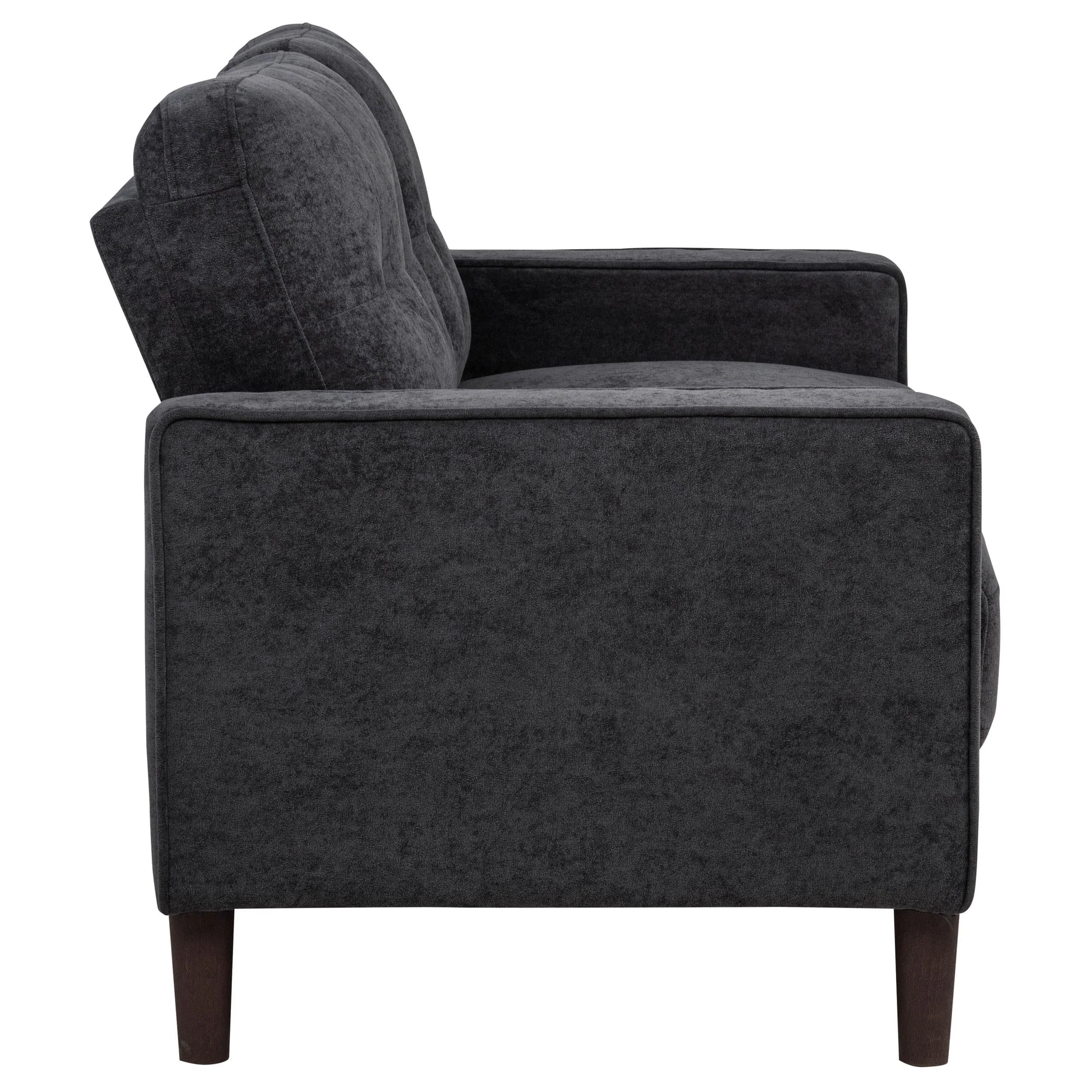 Bowen II 2-piece Steel Grey Fabric Upholstered Track Arm Sofa Set - Image 9