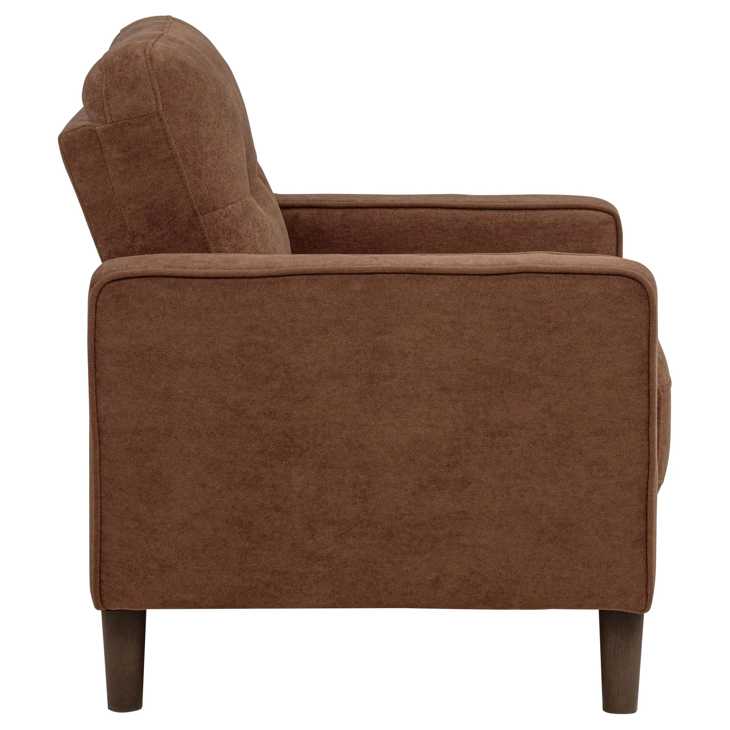 Bowen II 3-piece Rust Fabric Upholstered Track Arm Sofa Set - Image 13