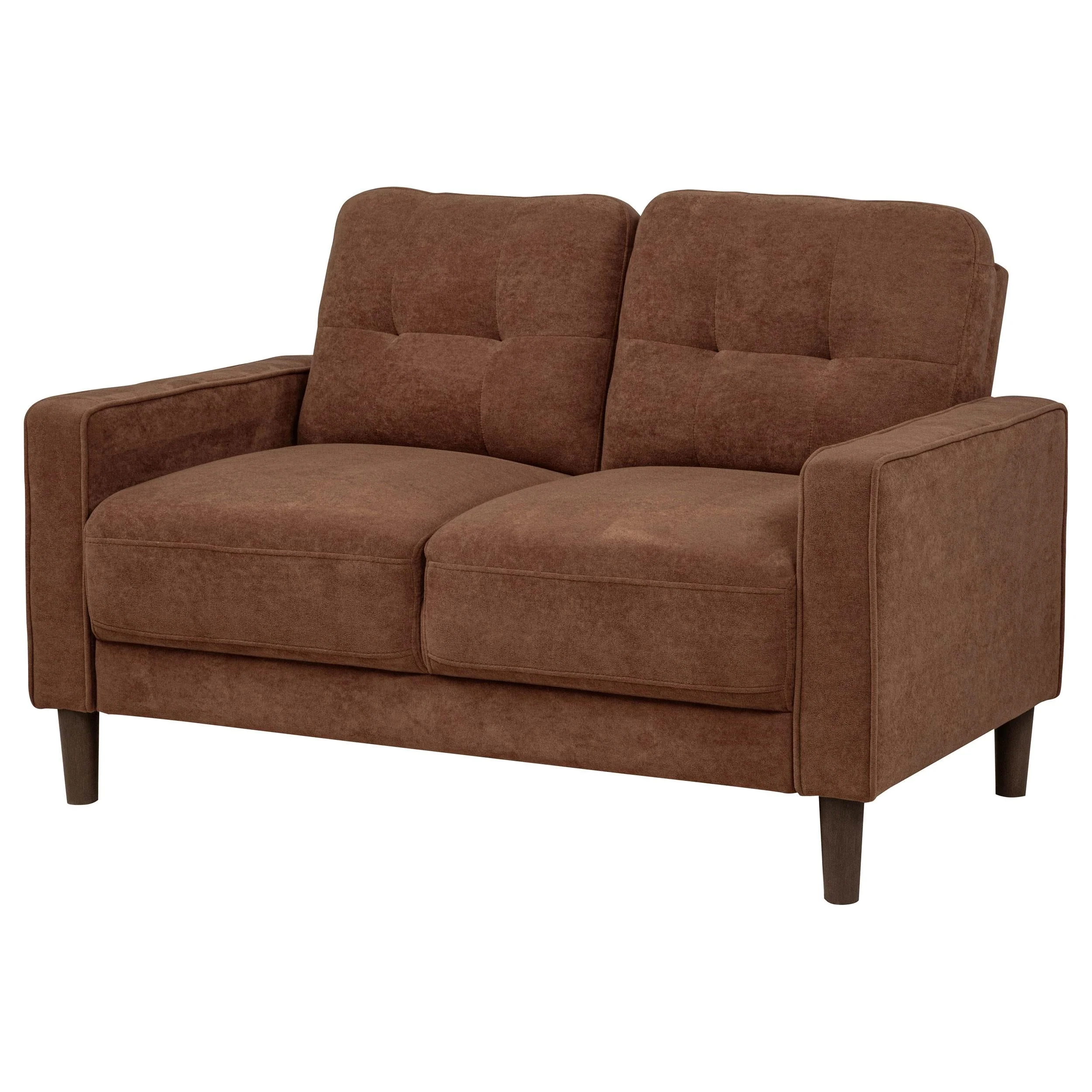 Bowen II Rust Fabric Upholstered Track Arm Loveseat - Image 3
