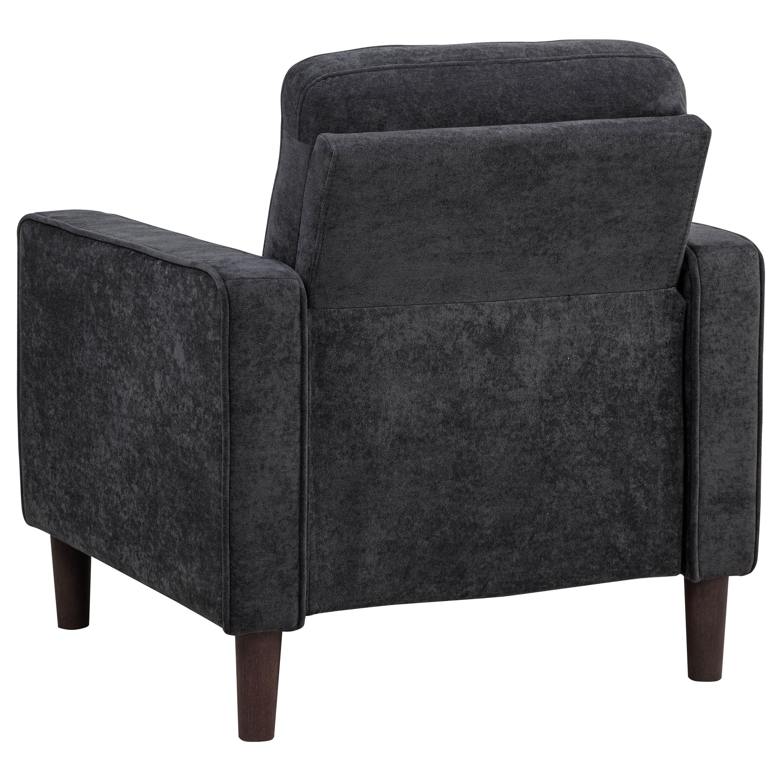 Bowen II Steel Grey Fabric Upholstered Track Accent Chair - Image 5