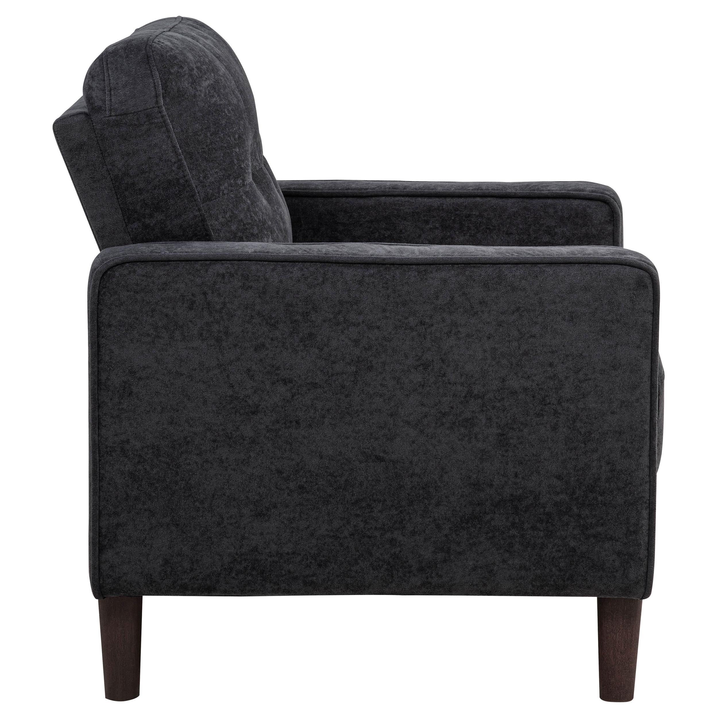Bowen II Steel Grey Fabric Upholstered Track Accent Chair - Image 7