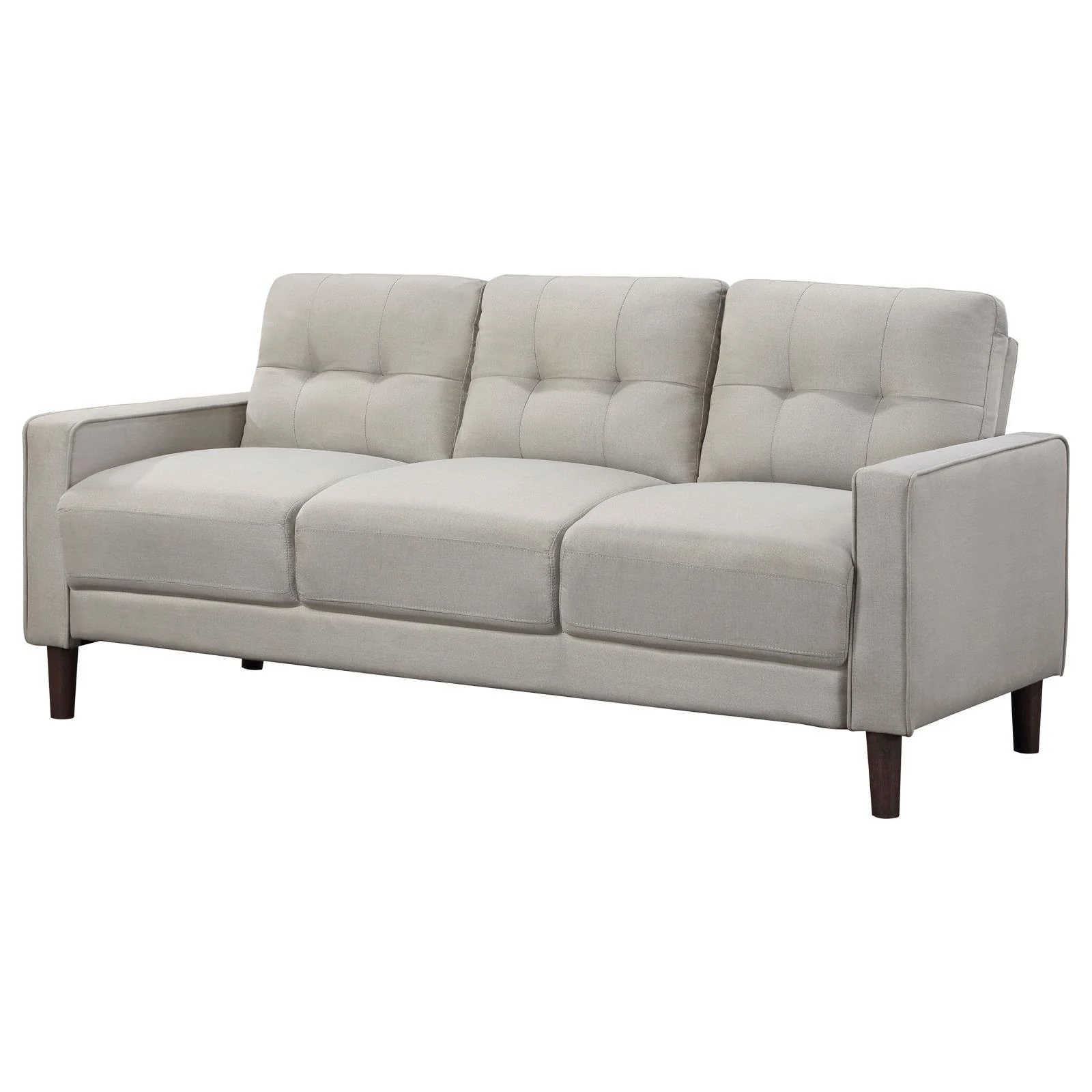 Bowen Upholstered Track Arm Tufted Sofa Beige - Image 3
