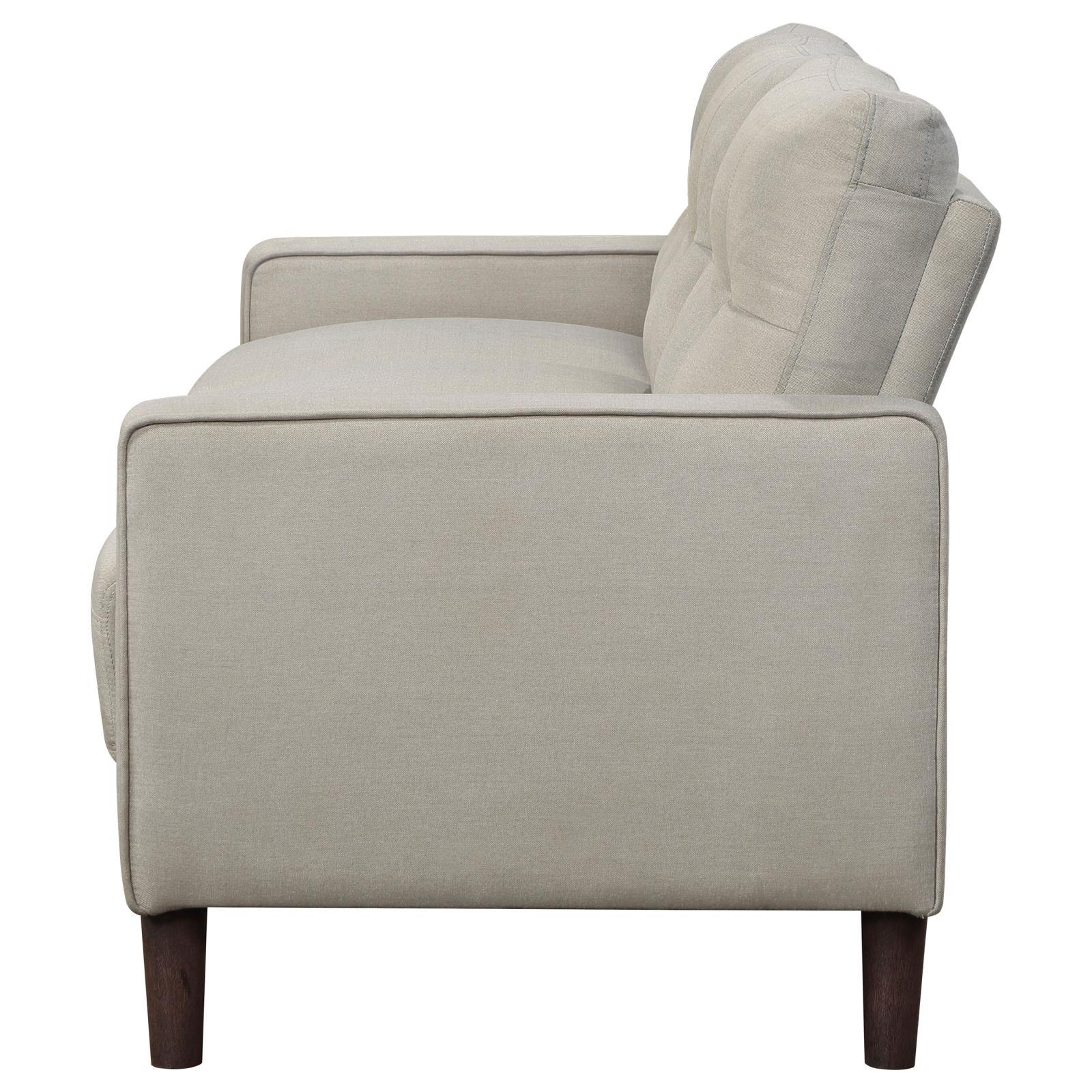Bowen Upholstered Track Arm Tufted Sofa Beige - Image 4