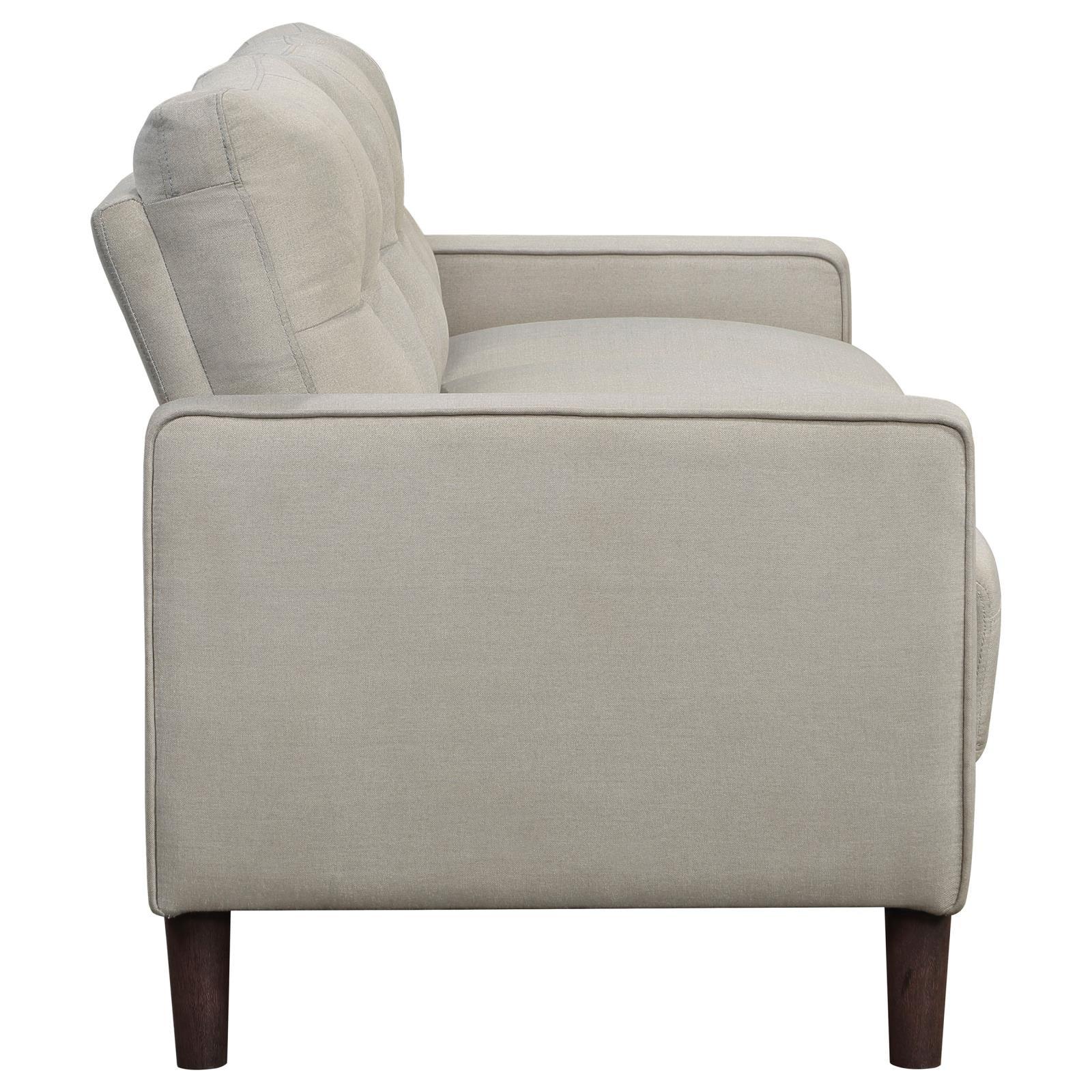 Bowen Upholstered Track Arm Tufted Sofa Beige - Image 7