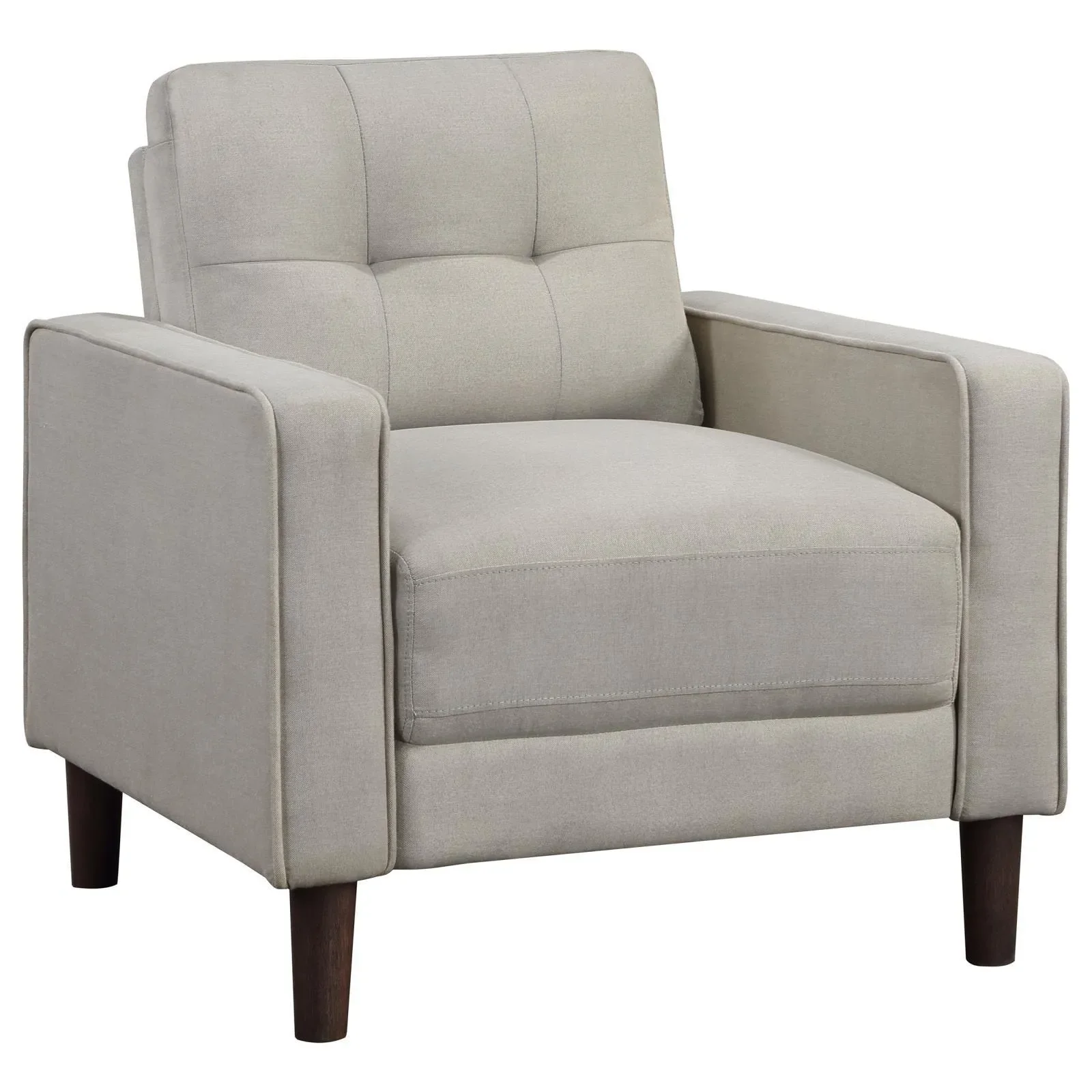Bowen Upholstered Track Arms Tufted Chair Beige - Image 2