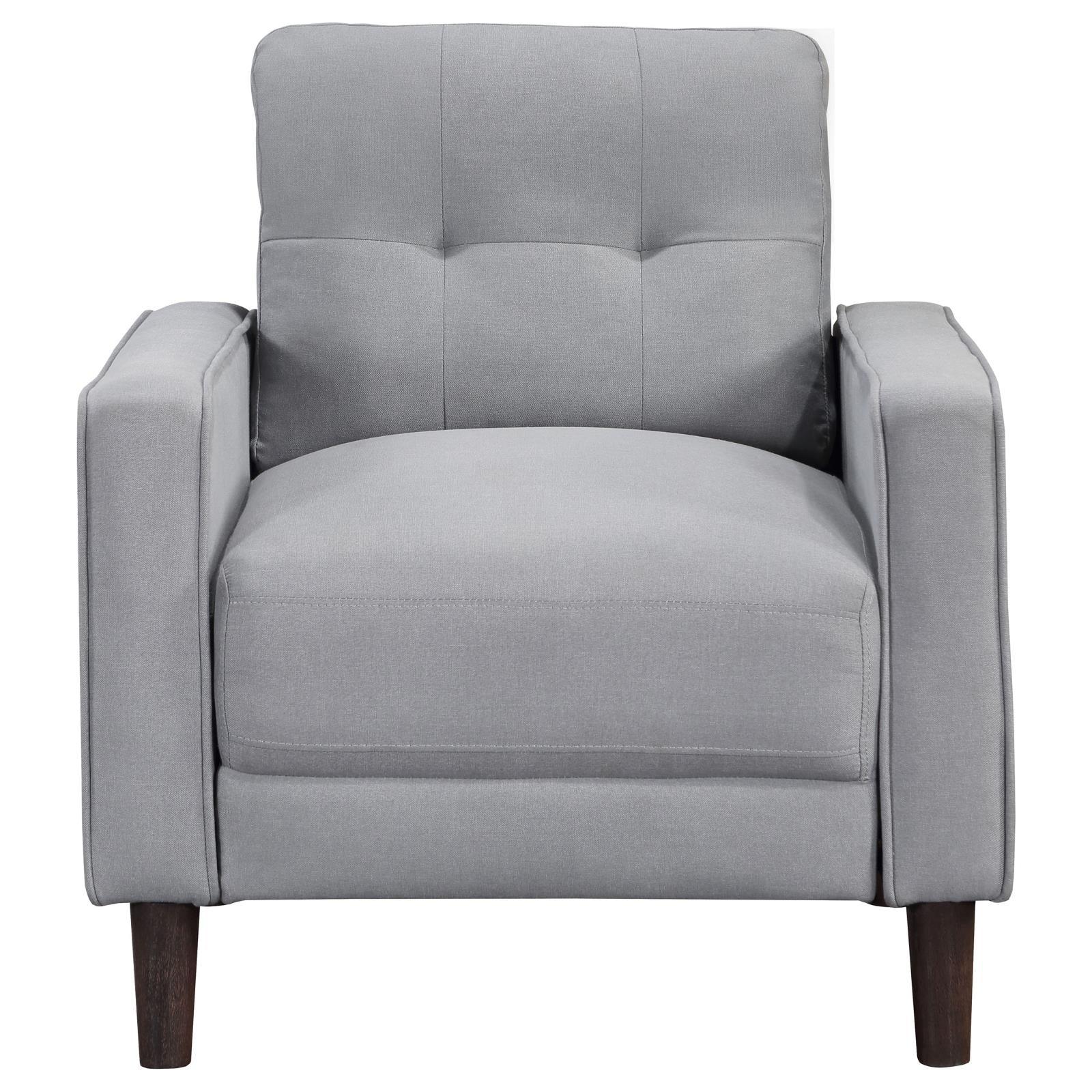 Bowen Upholstered Track Arms Tufted Chair Grey - Image 2