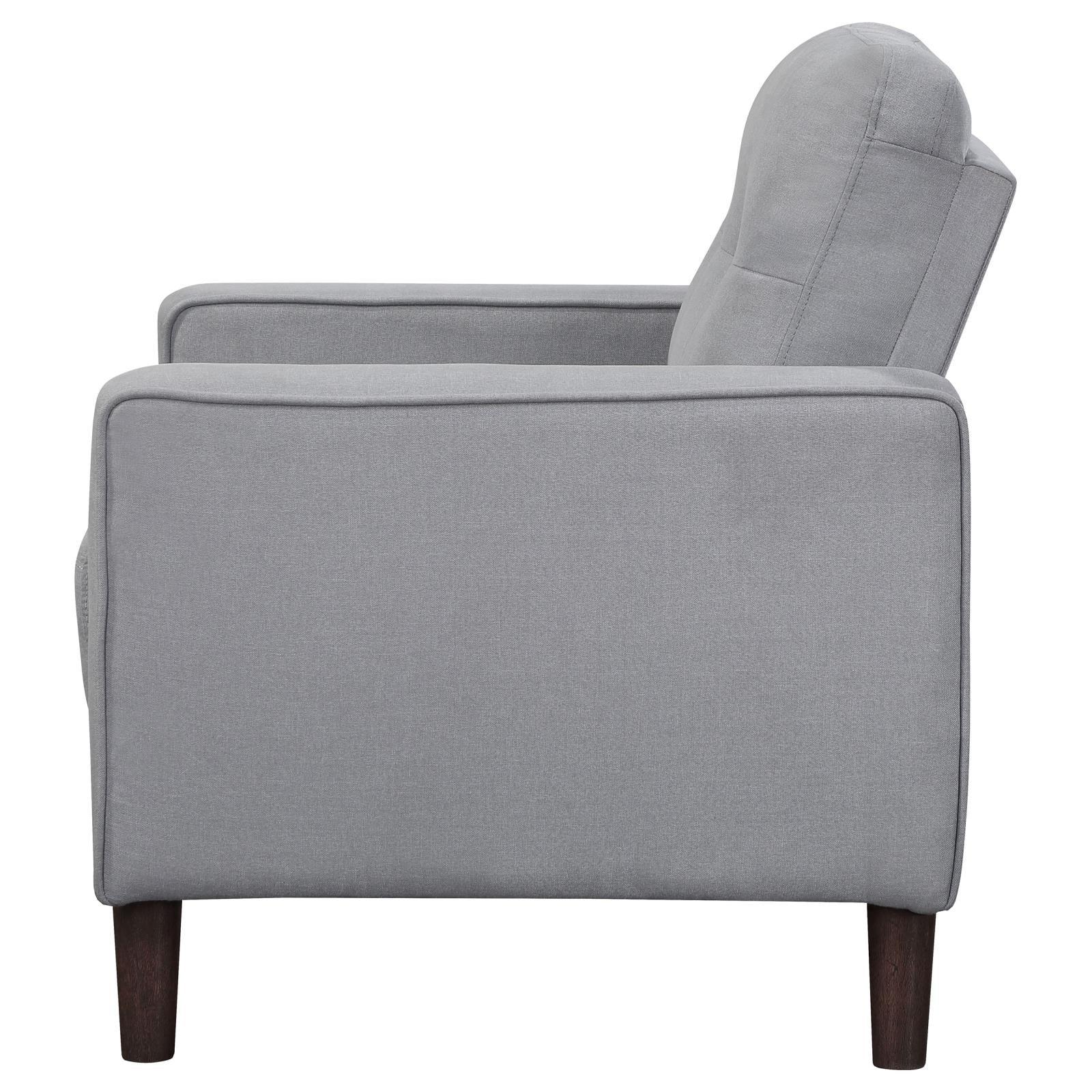 Bowen Upholstered Track Arms Tufted Chair Grey - Image 5