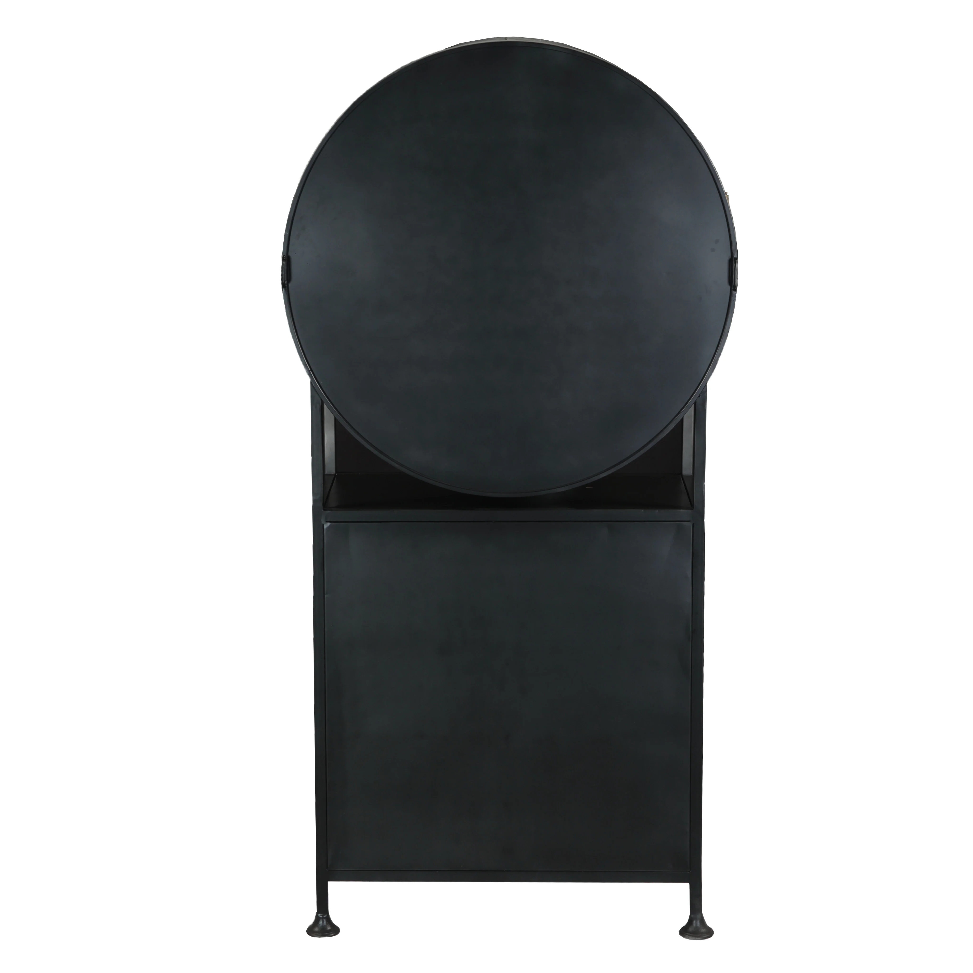 Bowery 74" Tall Round Bar Cabinet - Image 2