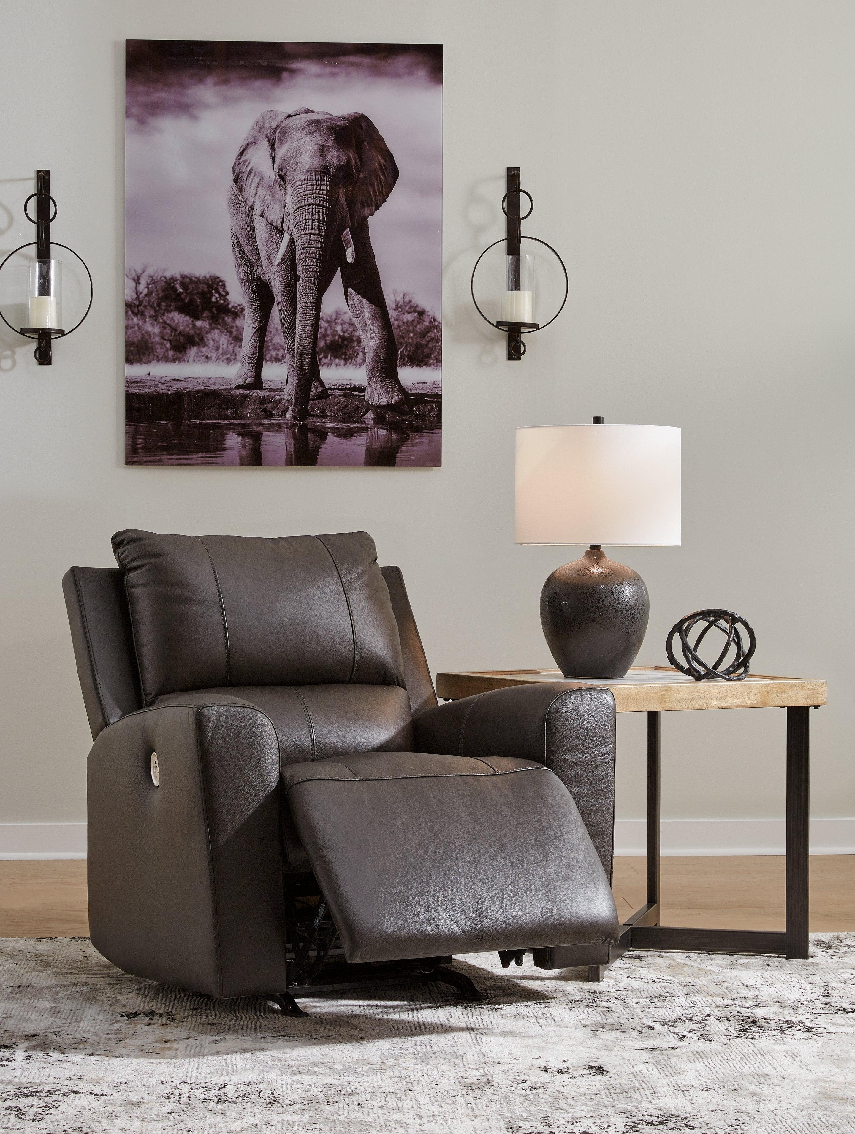 Boxmere Storm Leather Power Recliner