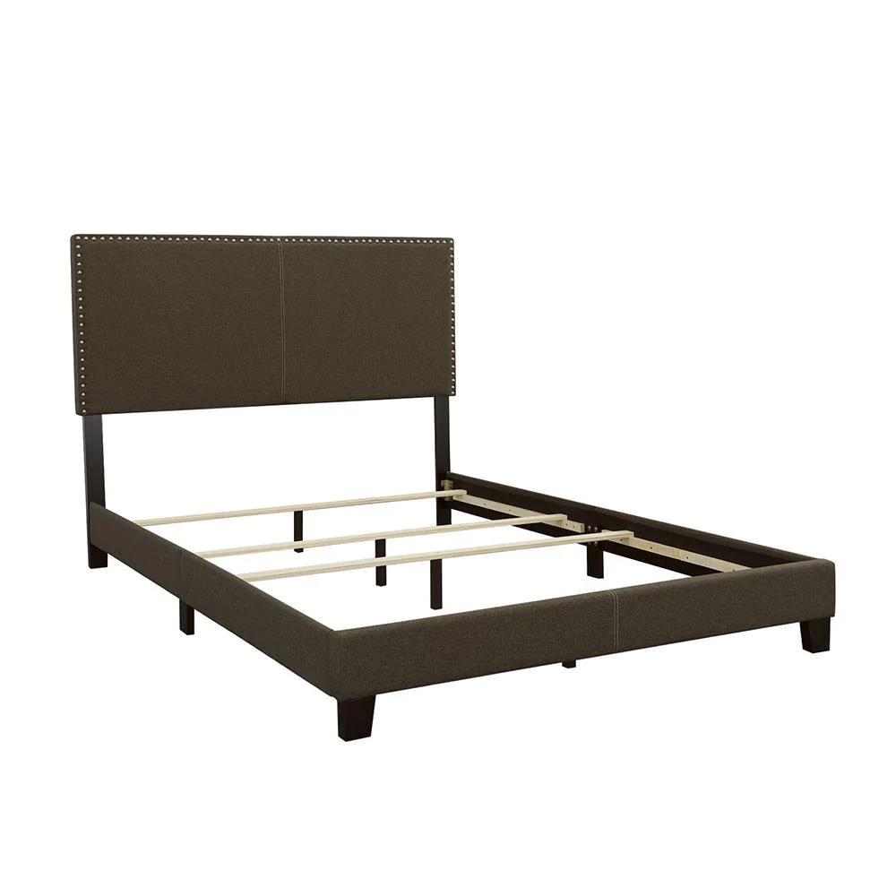 Boyd California King Upholstered Bed with Nailhead Trim Charcoal - Image 3