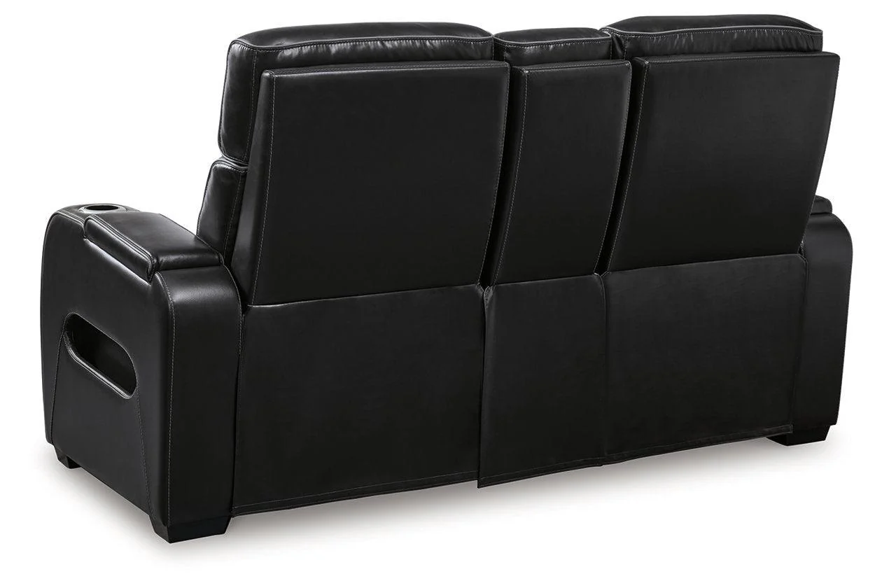 Boyington Black Dual Power Leather Power Reclining Sofa, Loveseat and Recliner - Image 11