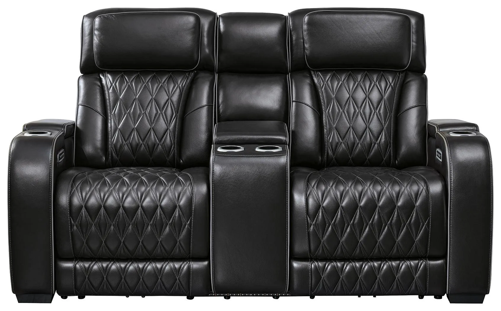 Boyington Black Power Reclining Loveseat - Image 3