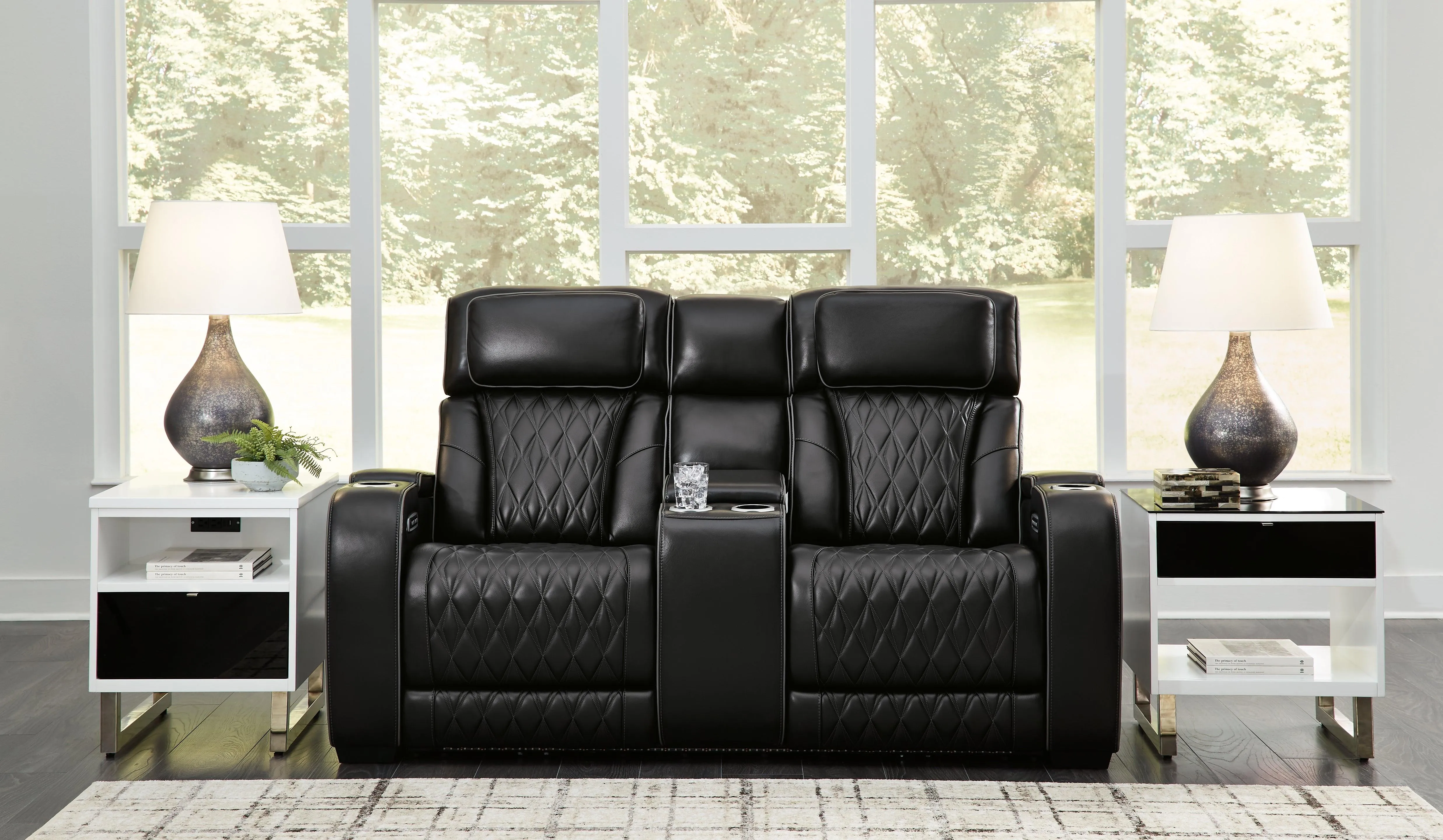 Boyington Black Power Reclining Loveseat - Image 6