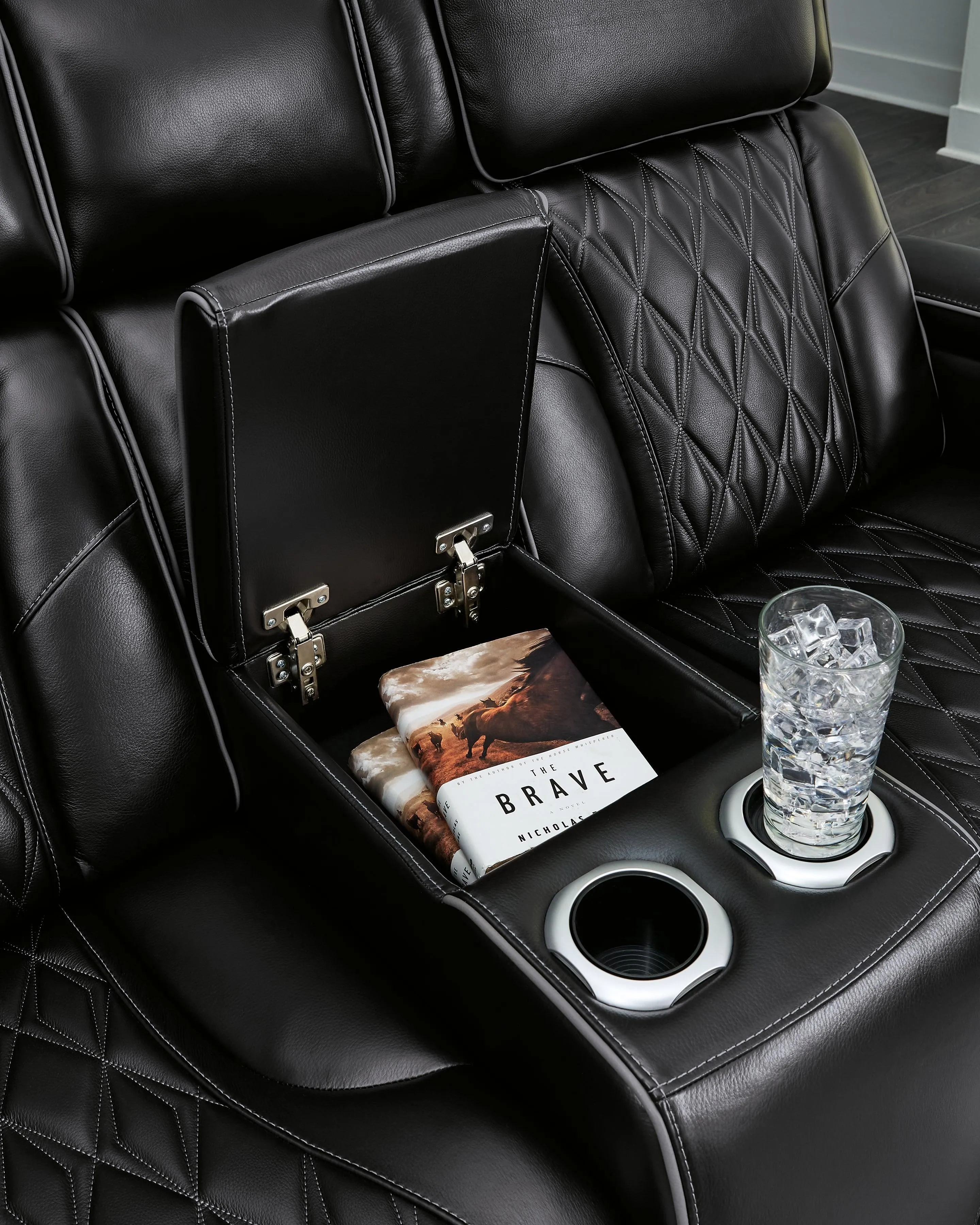 Boyington Black Power Reclining Loveseat - Image 8