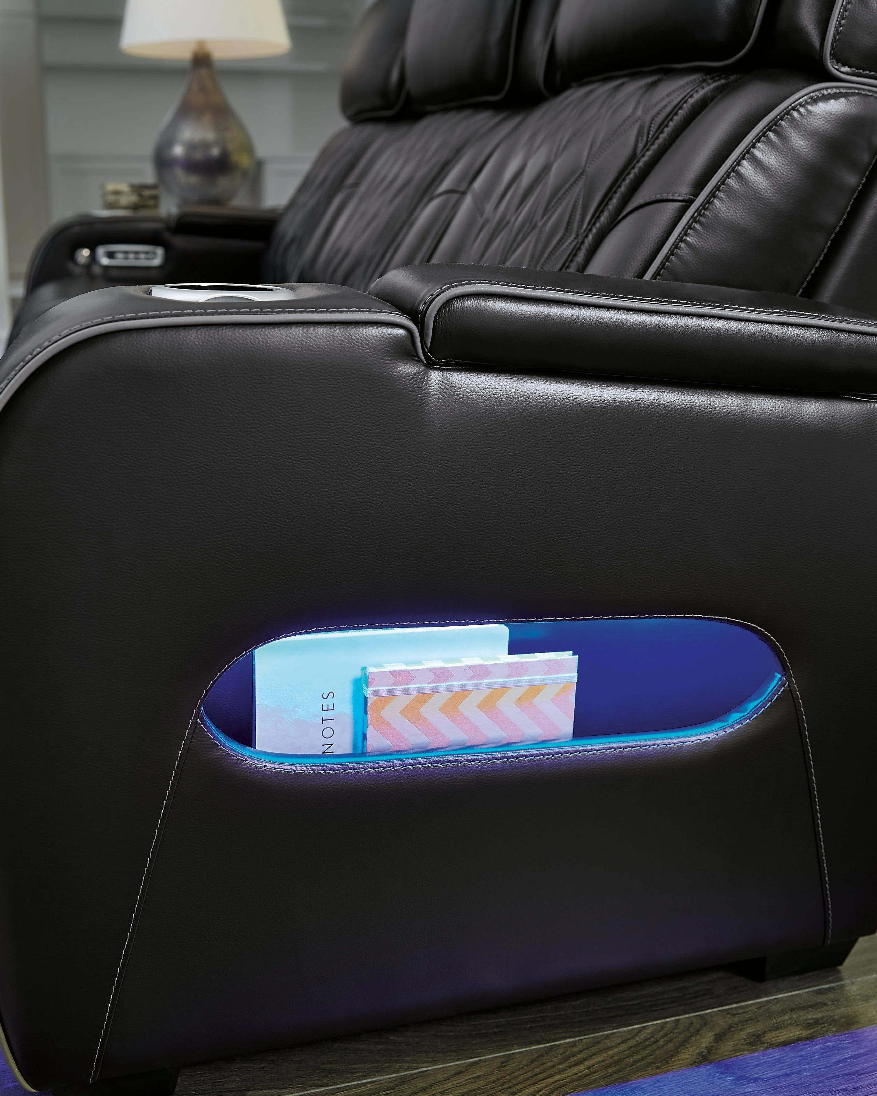 Boyington Black Power Reclining Sofa - Image 12