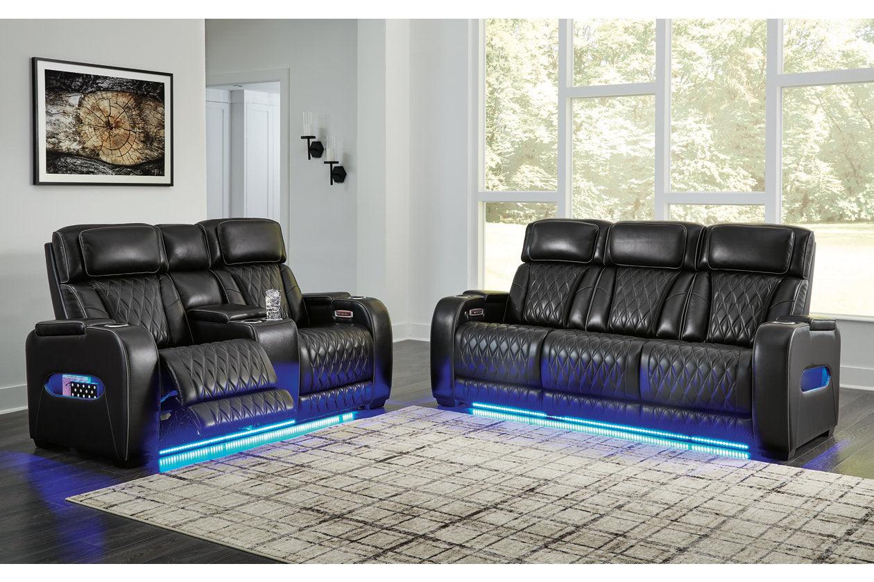 Boyington Black Power Reclining Sofa & Loveseat - Image 15