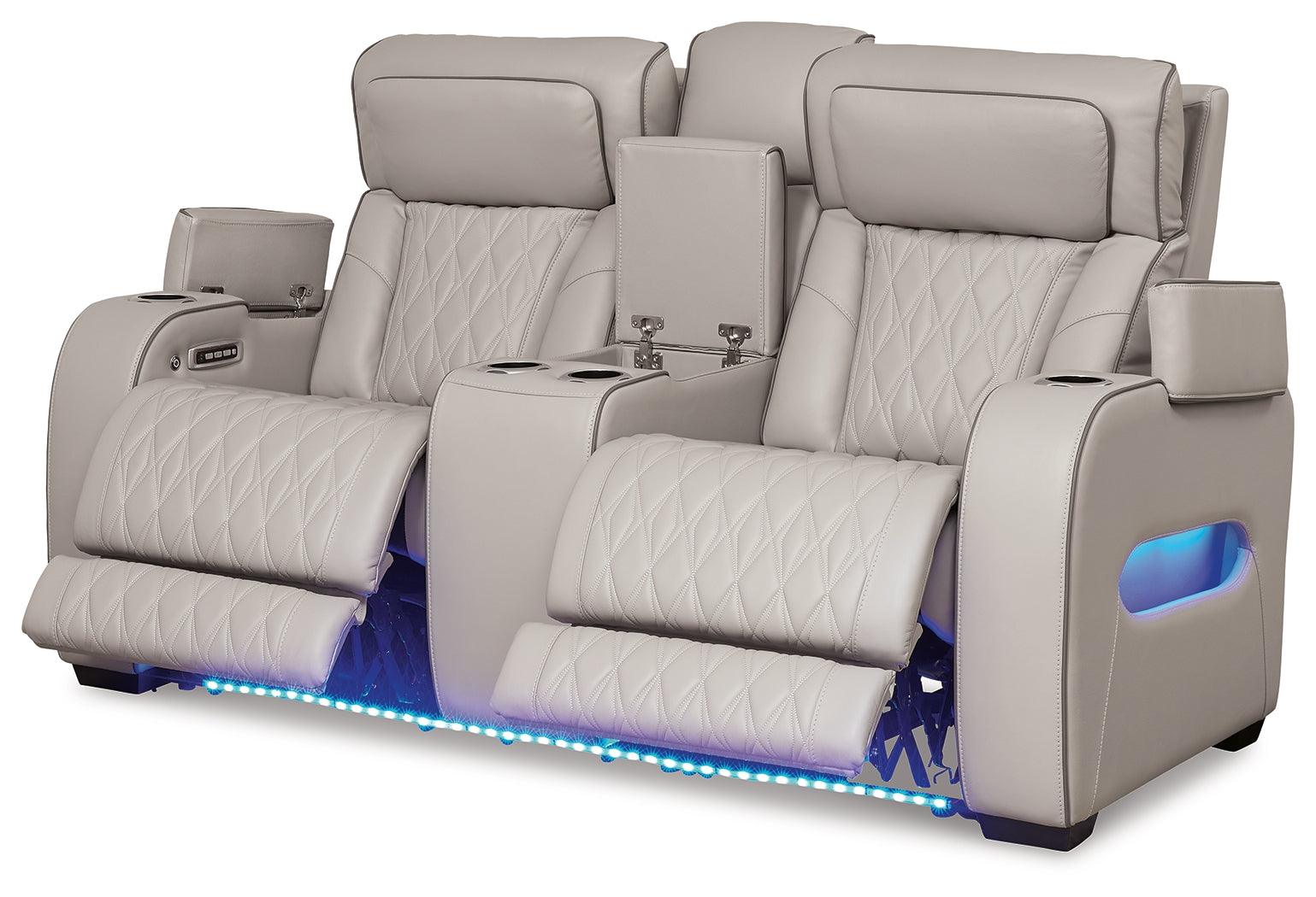 Boyington Gray Power Reclining Loveseat - Image 3