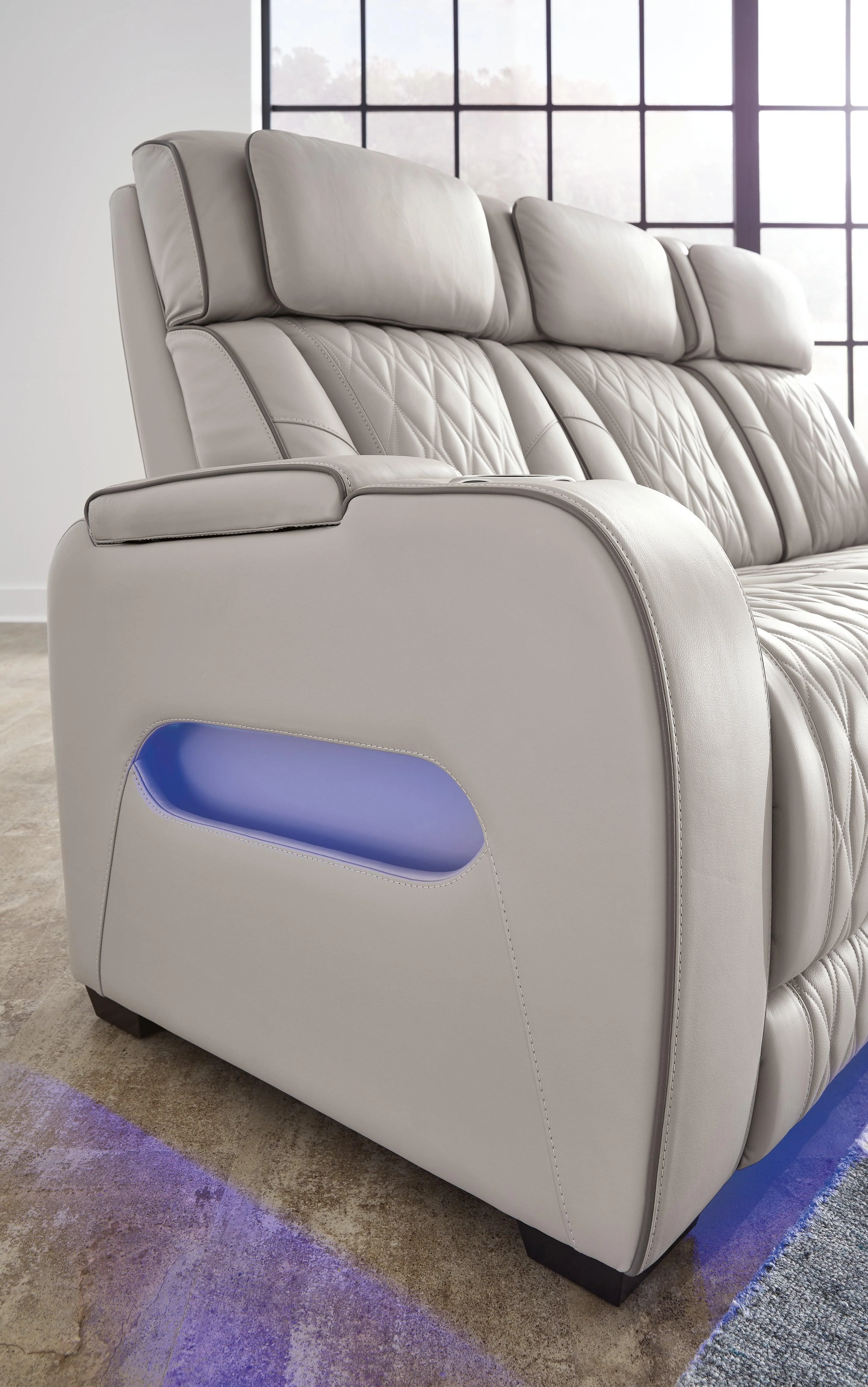 Boyington Gray Power Reclining Sofa - Image 11