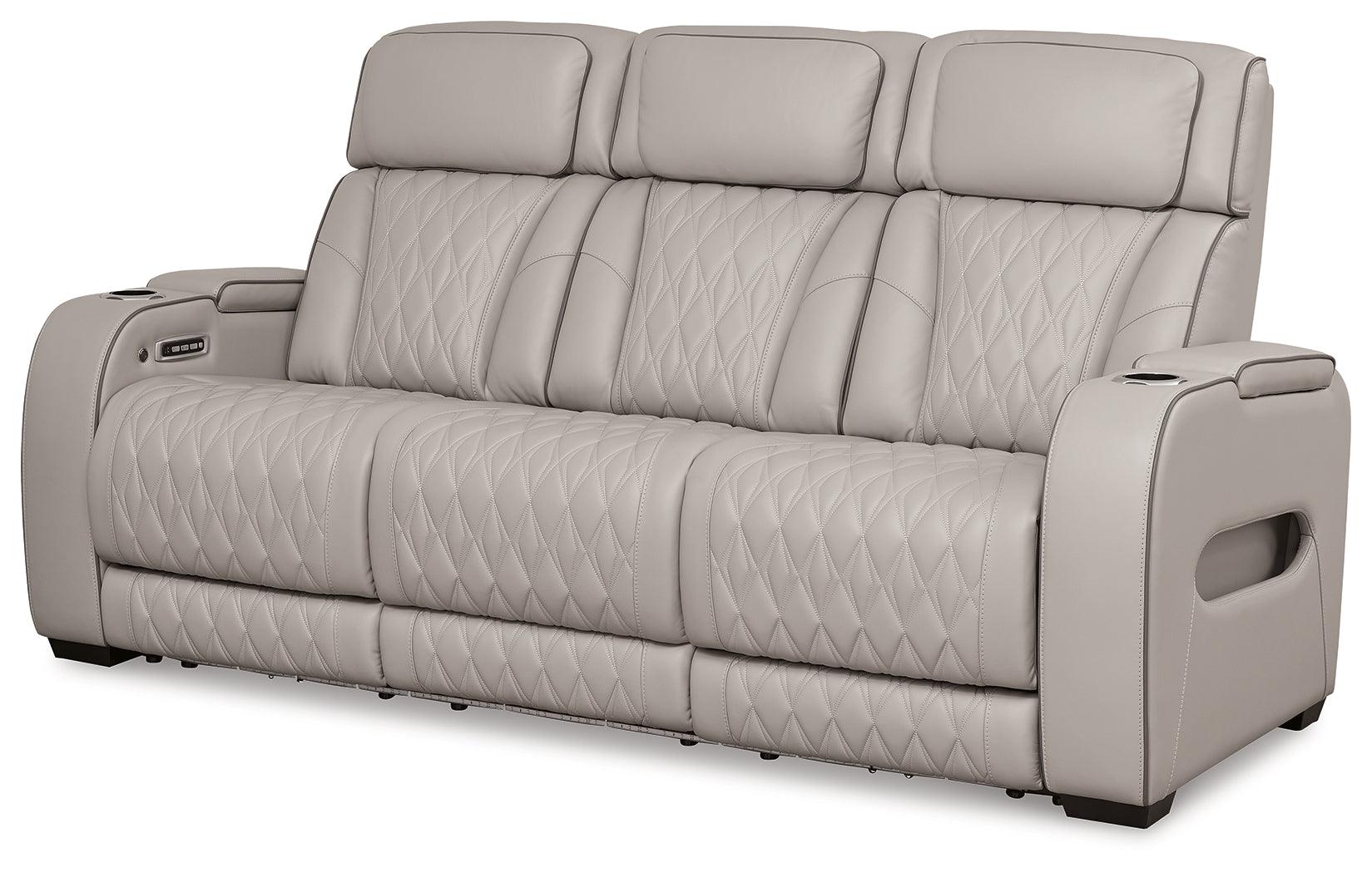Boyington Gray Power Reclining Sofa - Image 3