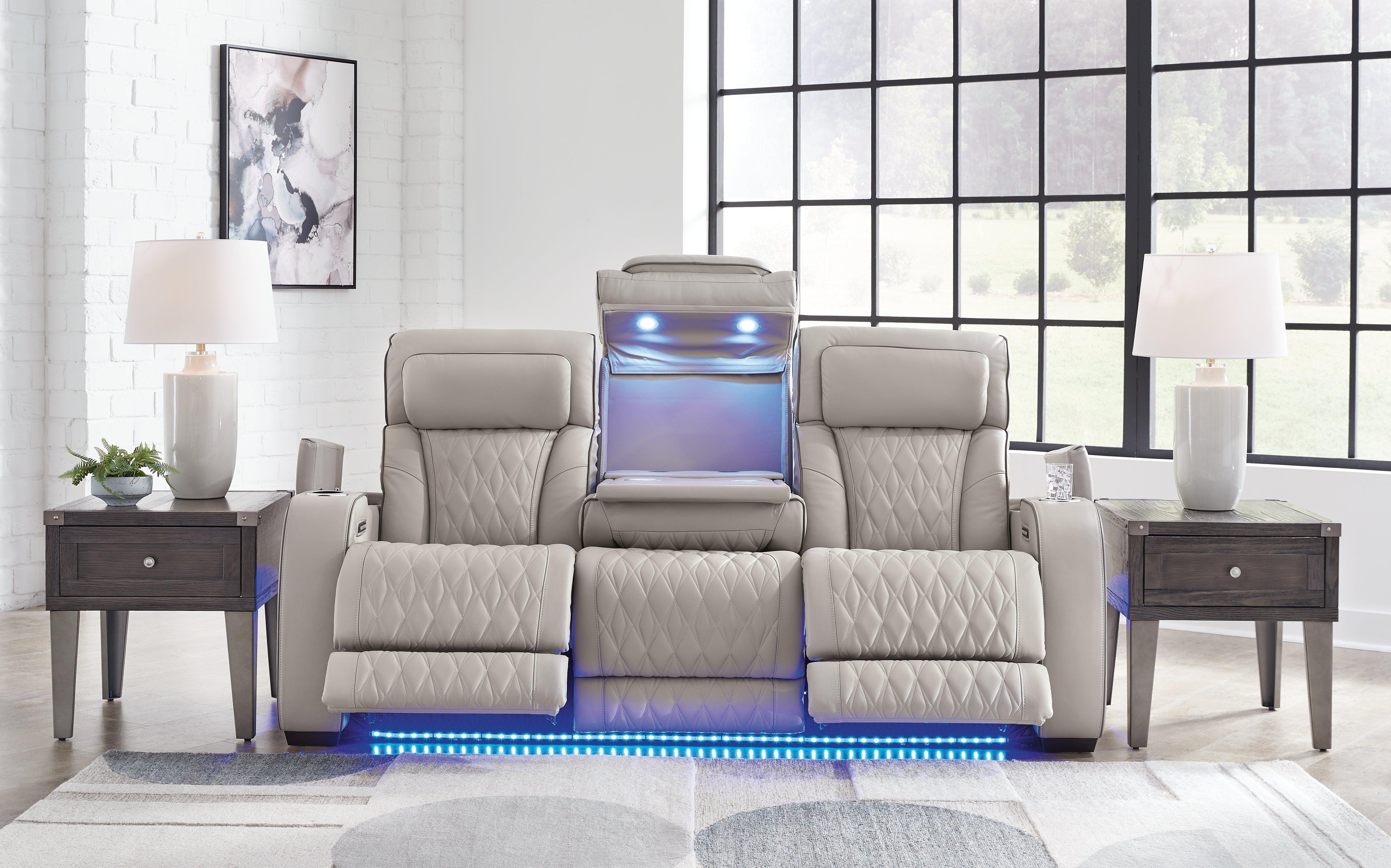 Boyington Gray Power Reclining Sofa - Image 7