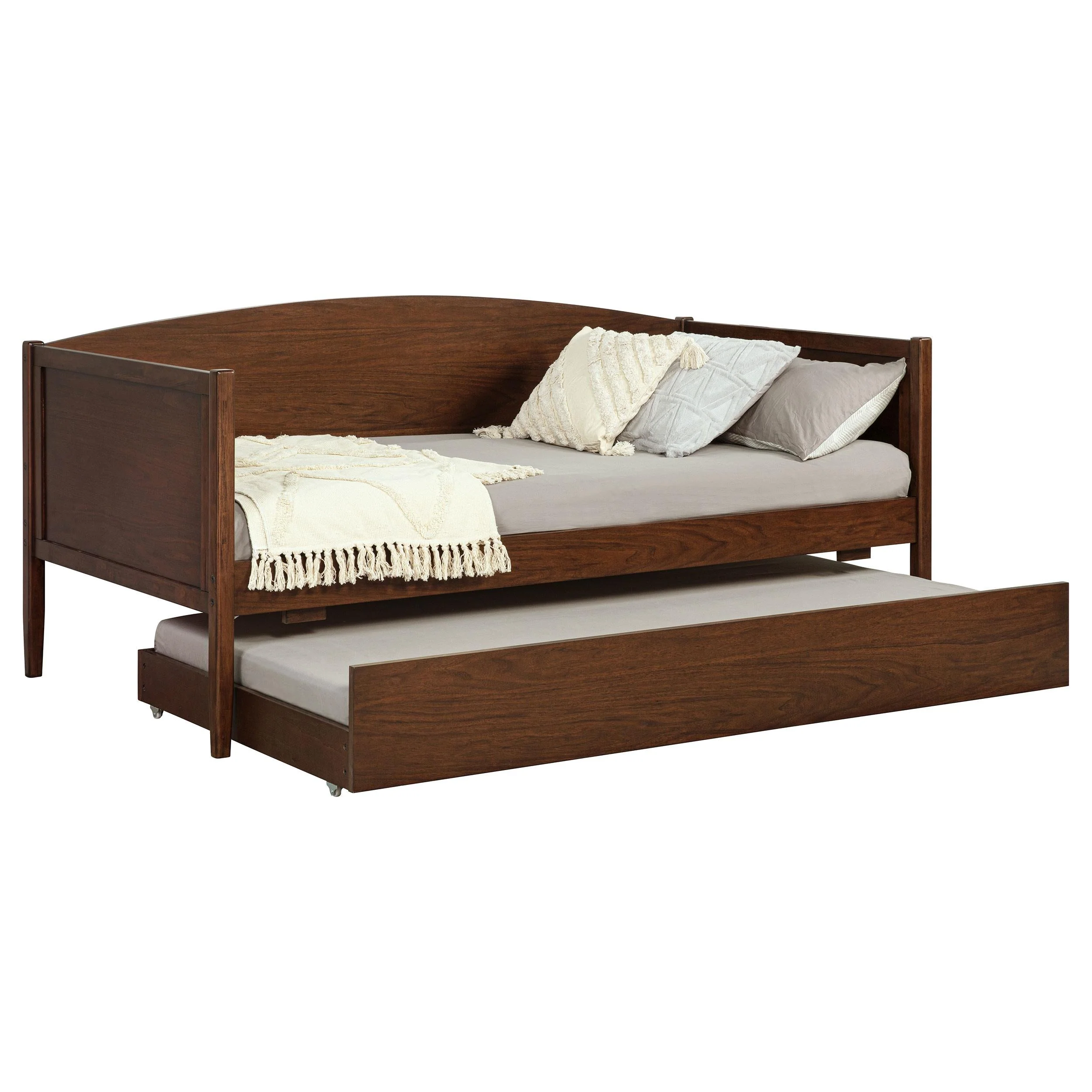 Bozeman Walnut Wood Twin Daybed With Trundle Medium - Image 2
