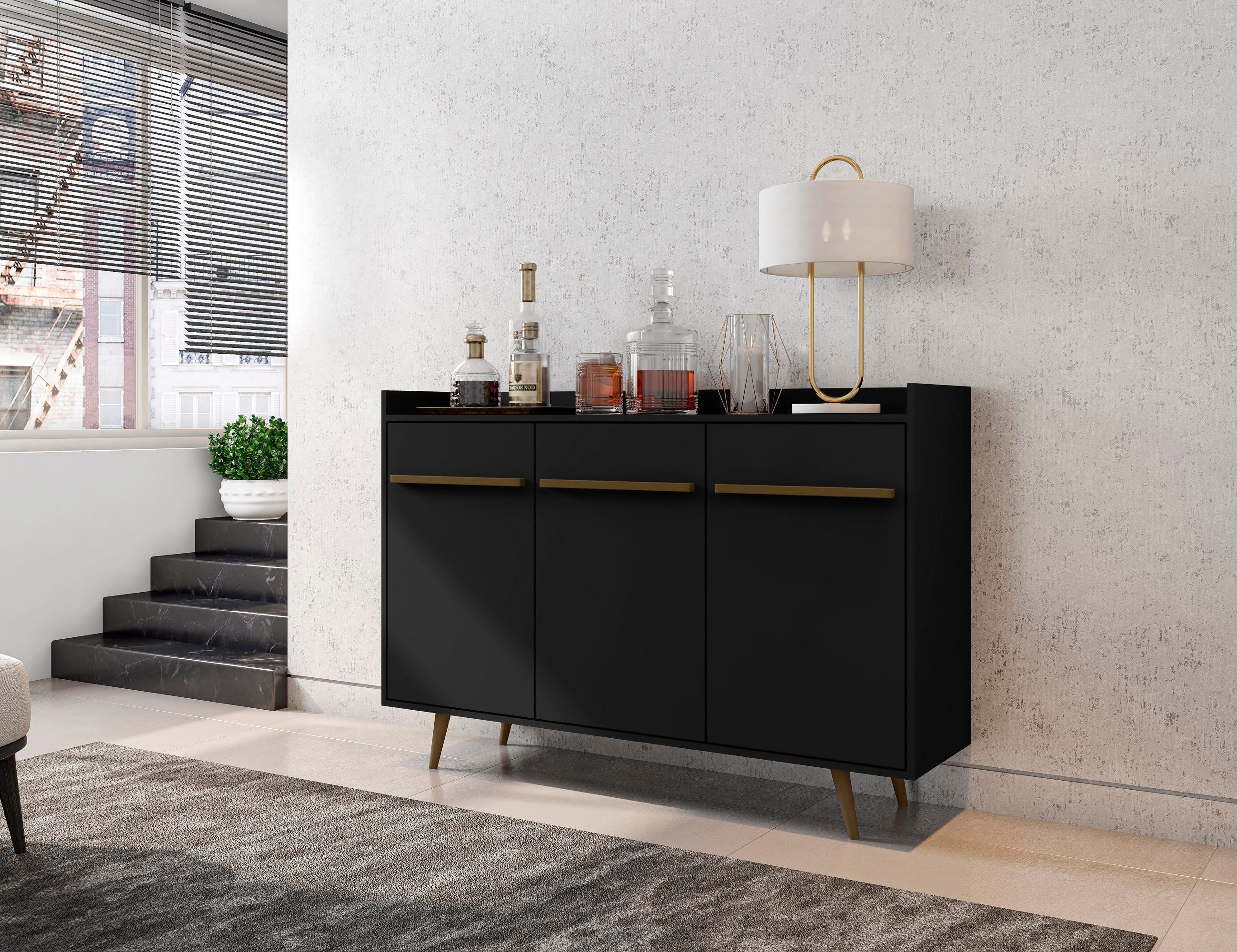 Bradley 53.54 Buffet Stand in Black - Image 2