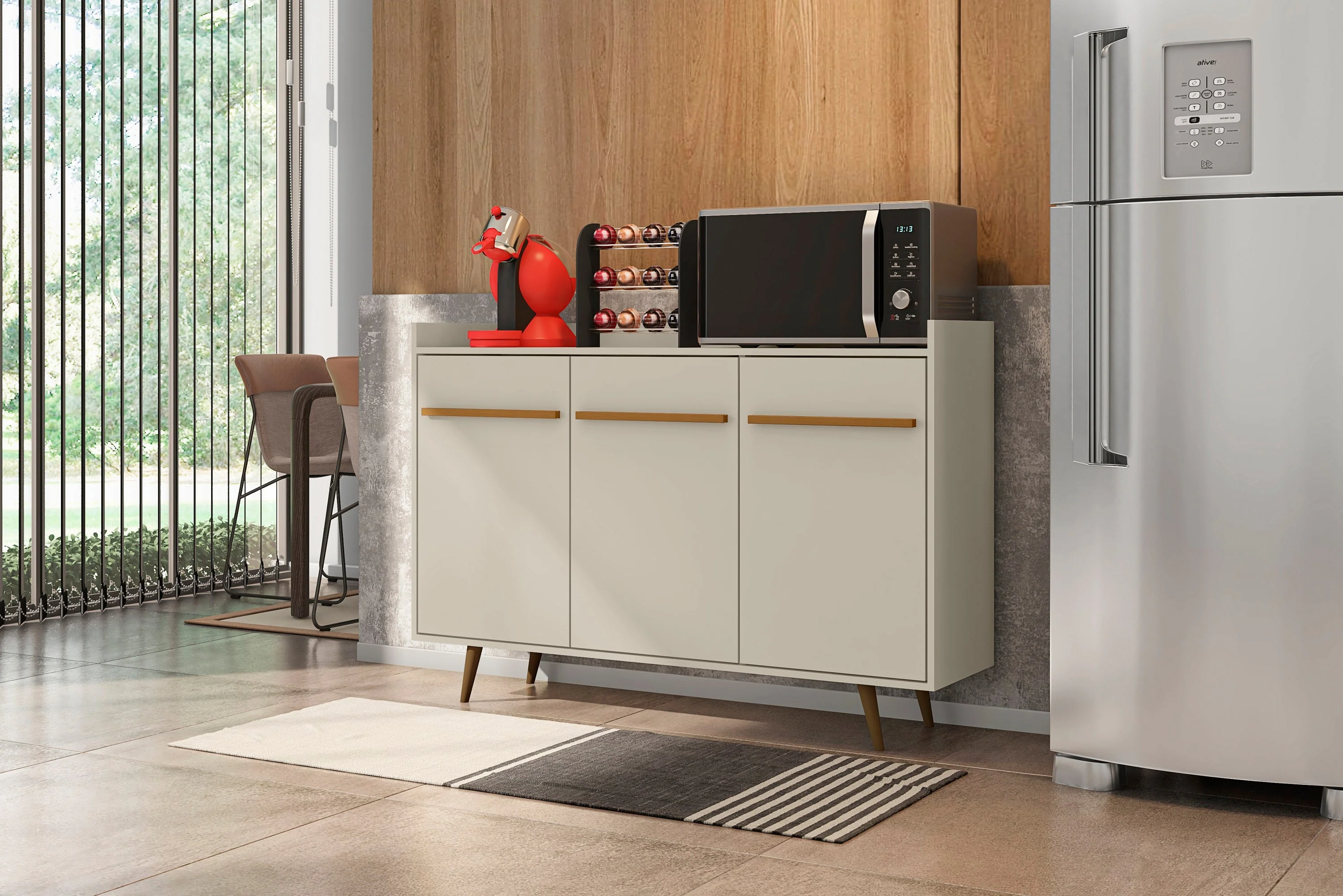 Bradley 53.54 Buffet Stand in Off White - Image 6
