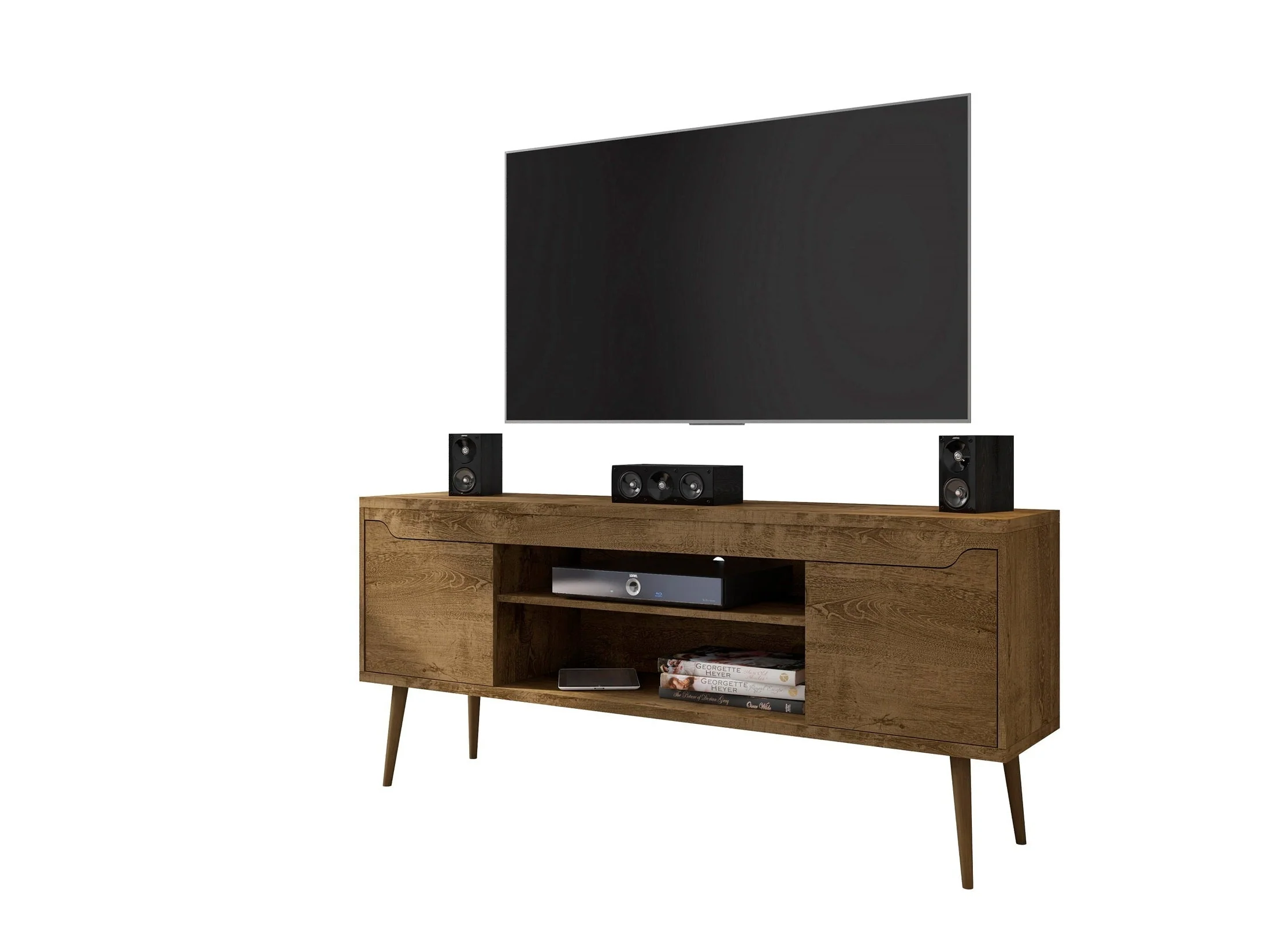 Bradley 62.99 TV Stand in Rustic Brown
