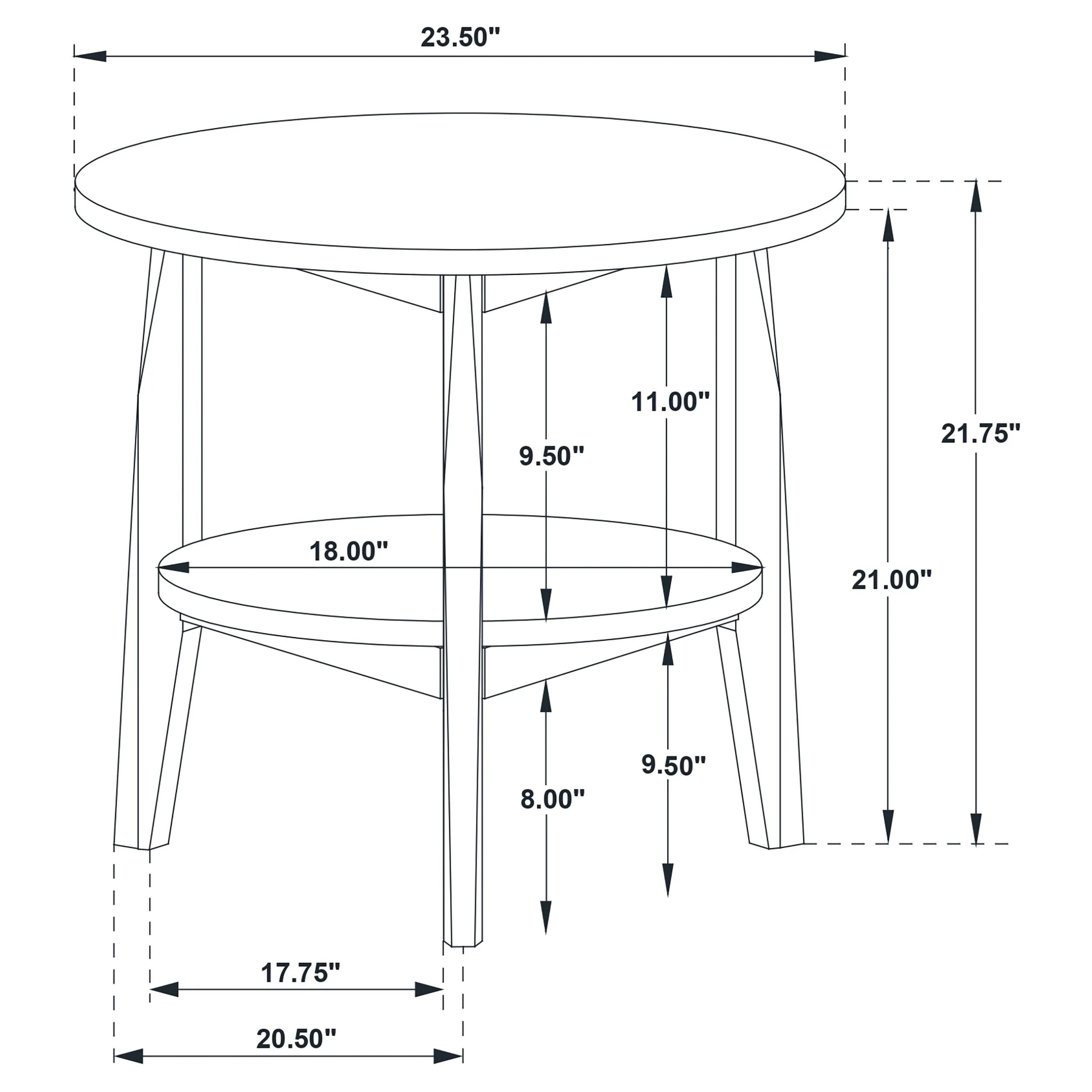 Bradley Smokey Grey/Dark Brown 2-Piece Round SmartTop Coffee Table Set - Image 14