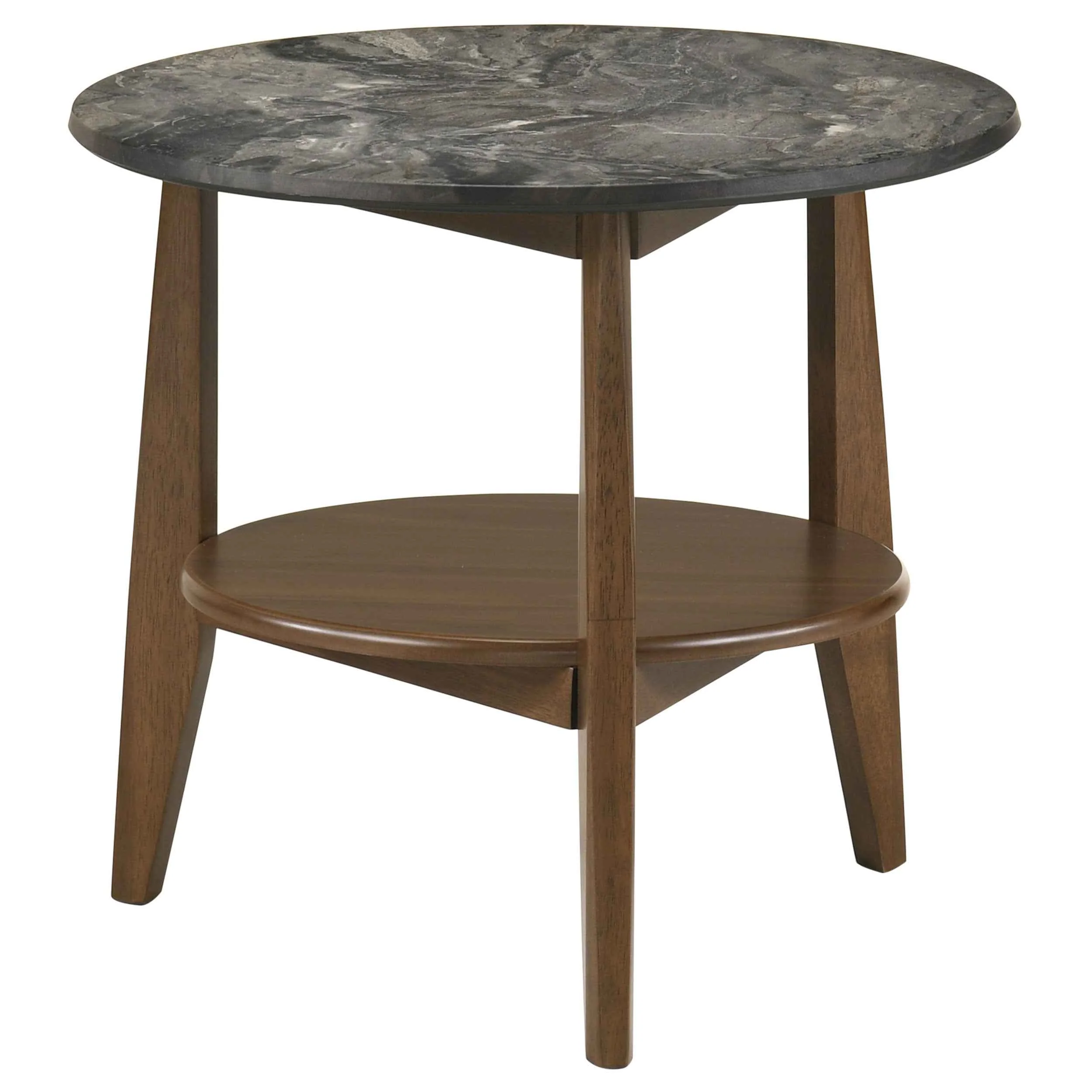 Bradley Smokey Grey/Dark Brown 3-Piece Round SmartTop Coffee Table Set - Image 3