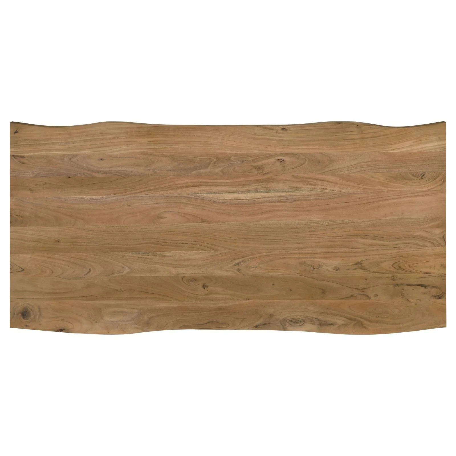 Bradshaw Natural Acacia and Black Rectangular Live Edge Dining Table - Image 4