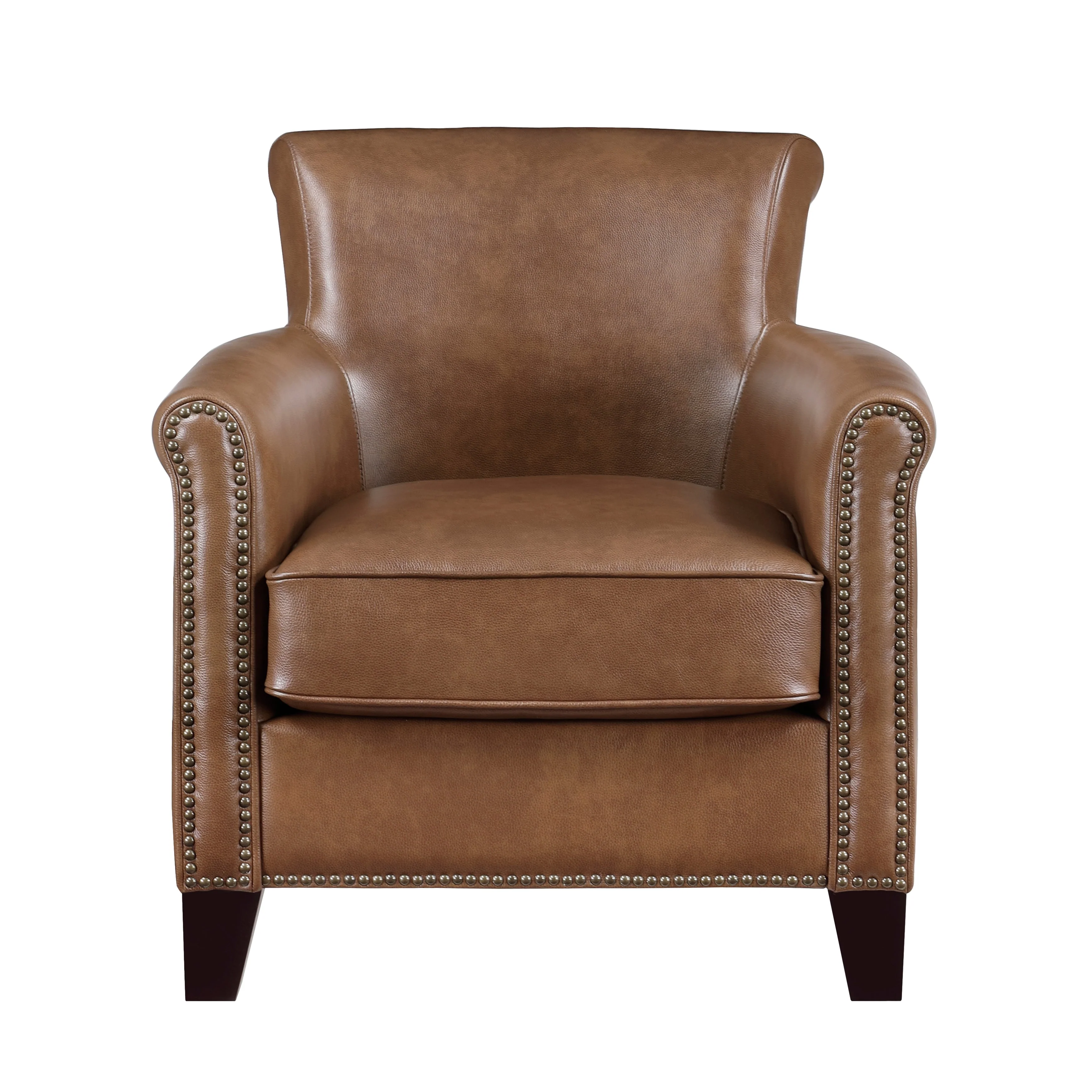 Braintree Brown Top-Grain Leather Accent Chair - Image 2