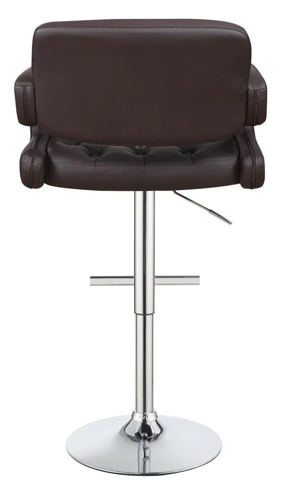 Brandi Chrome/Brown 29" Adjustable Height Bar Stool - Image 6