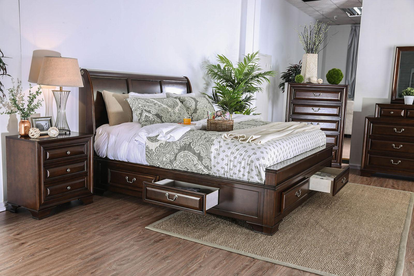 Brandt Brown Cherry King Storage Platform Bed - Image 2