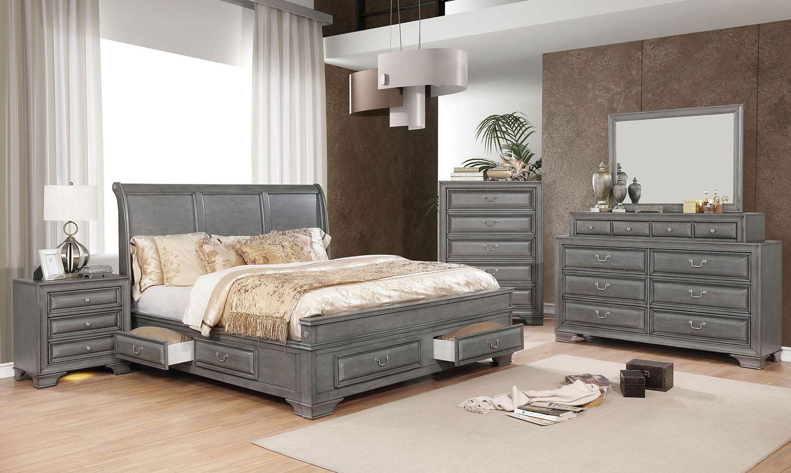 Brandt Gray Queen Storage Platform Bed - Image 2